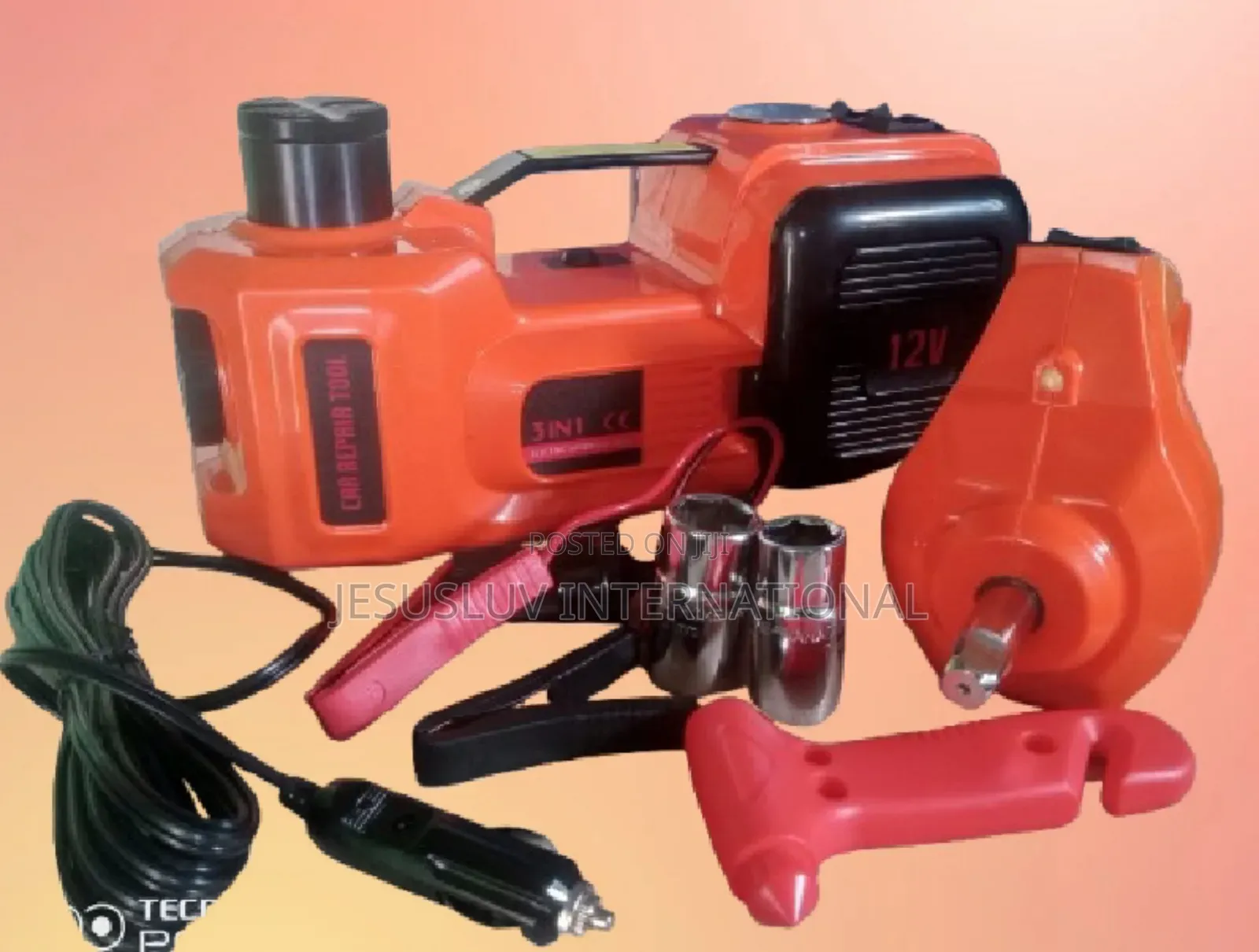 12-v Electric Quick Lift Car Jack 5 Ton,Tire Inflator Impact Wrench