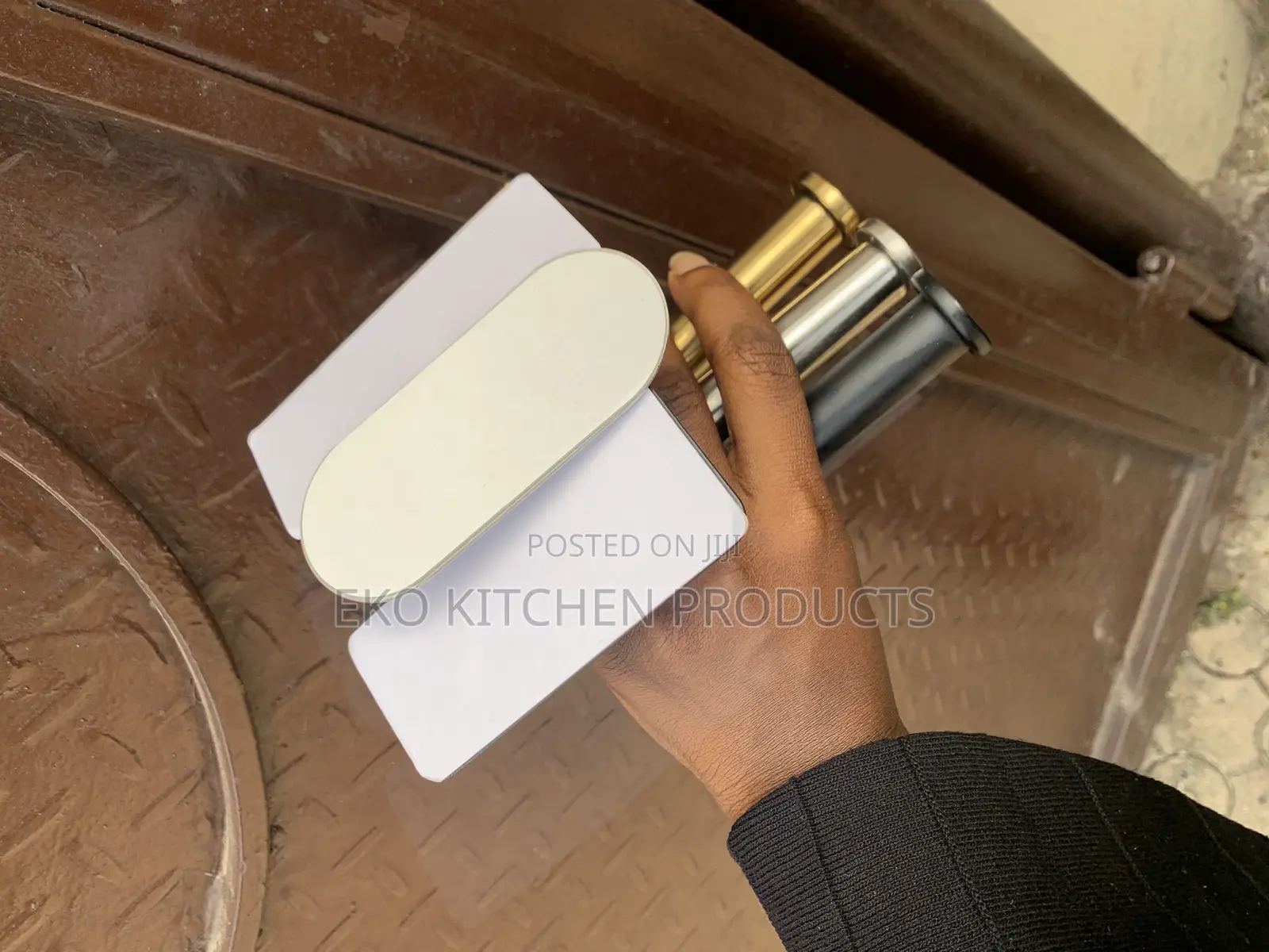 Adhesive Tissue Holder for Bathroom and Rooms. No Suction Required