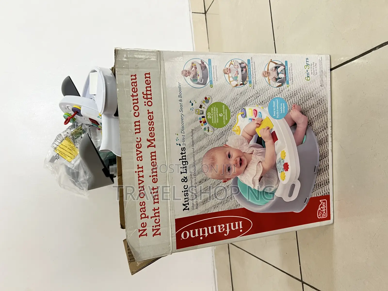 Infantino Music and Lights 3-in-1 Discovery Seat Usa Used