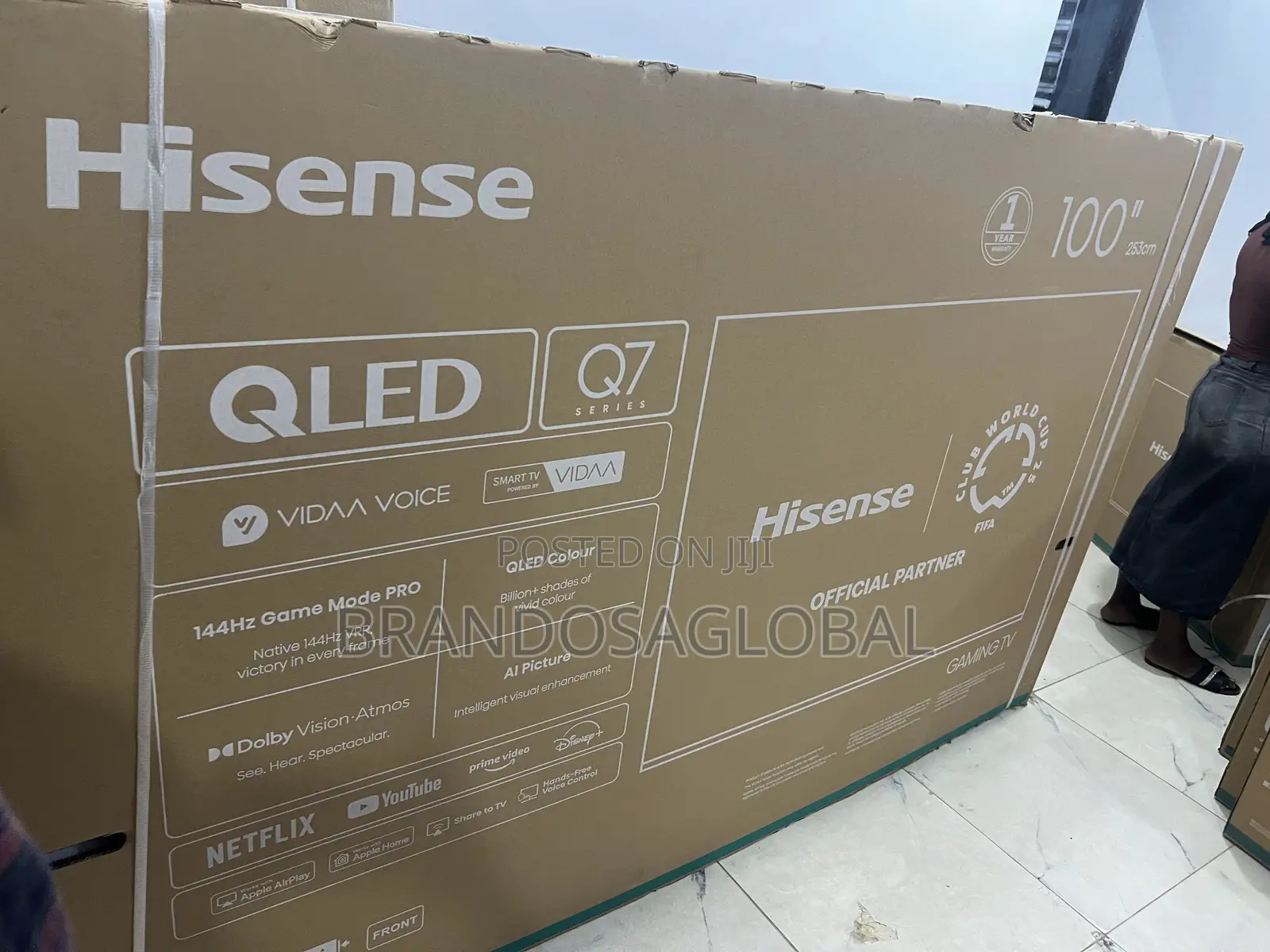 Hisense 100 Inches Large Screen Smart Qled Tv (100q7q)