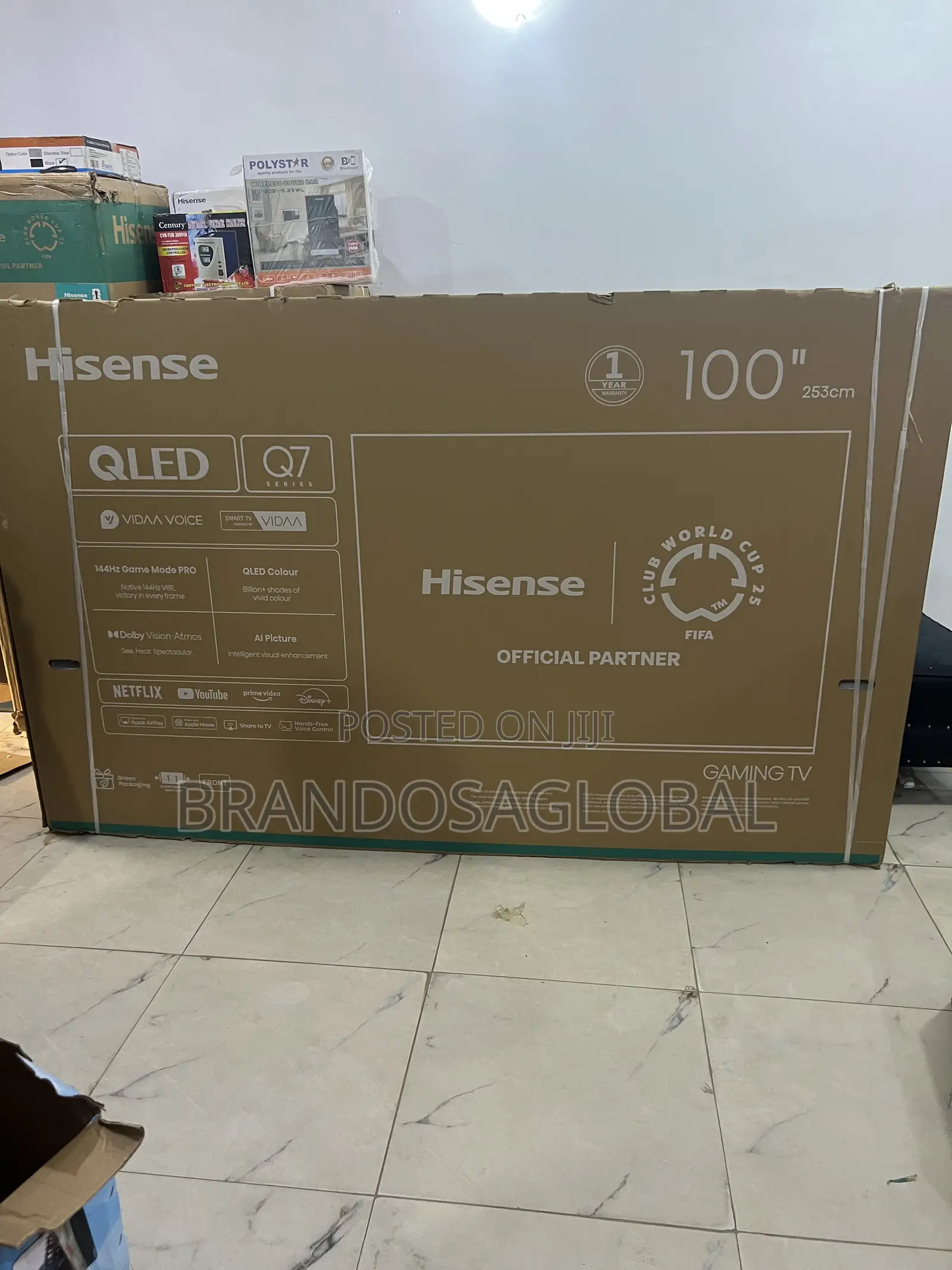 Hisense 100 Inches Smart Tv Ultra Large Qled Screen (100q7q)