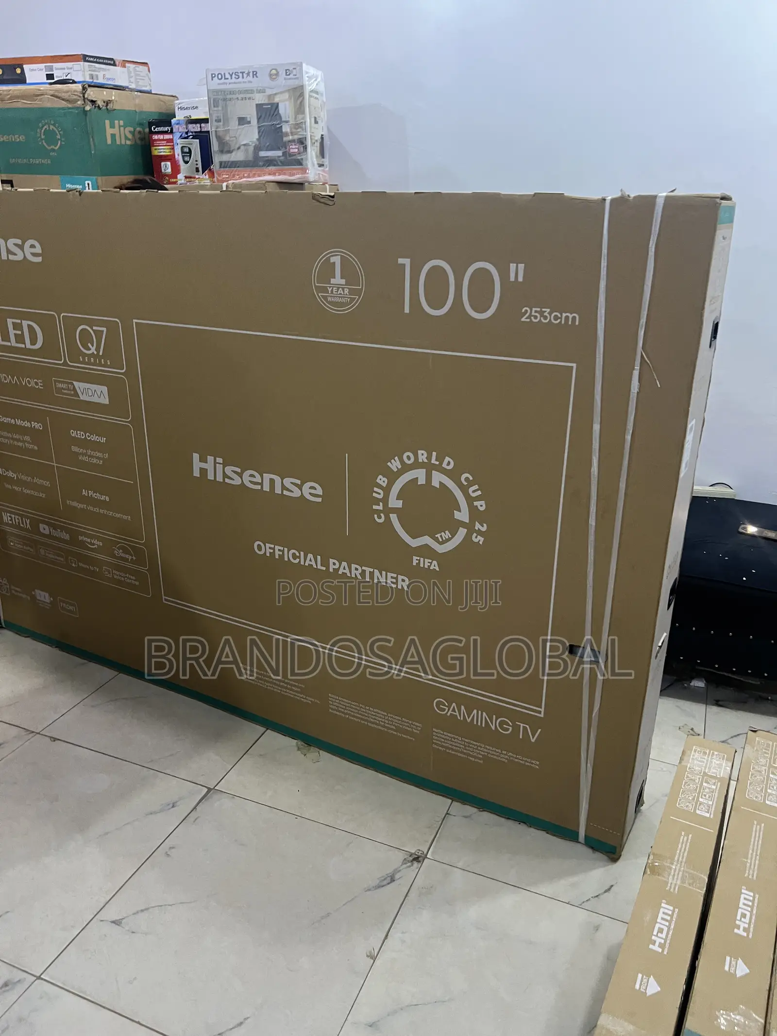 Hisense 100 Inches Qled Smart Tv for Luxury Living Rooms (100q7q)