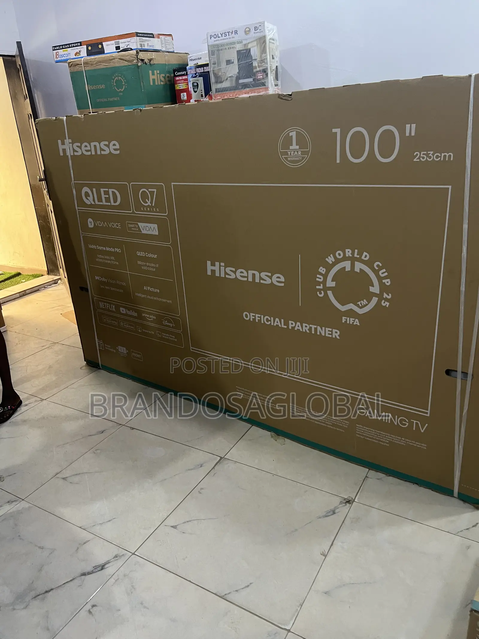 Hisense 100 Inches Smart Qled Tv With Multiple Hdmi Ports (100q7q)