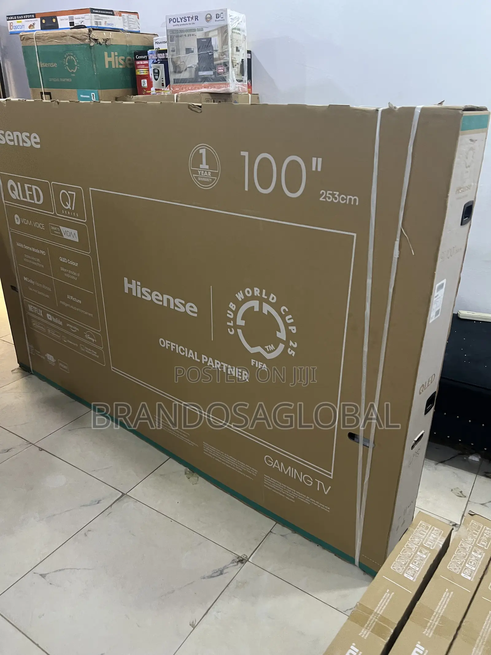Hisense 100 Inches Giant Screen Qled Smart Tv (100q7q)