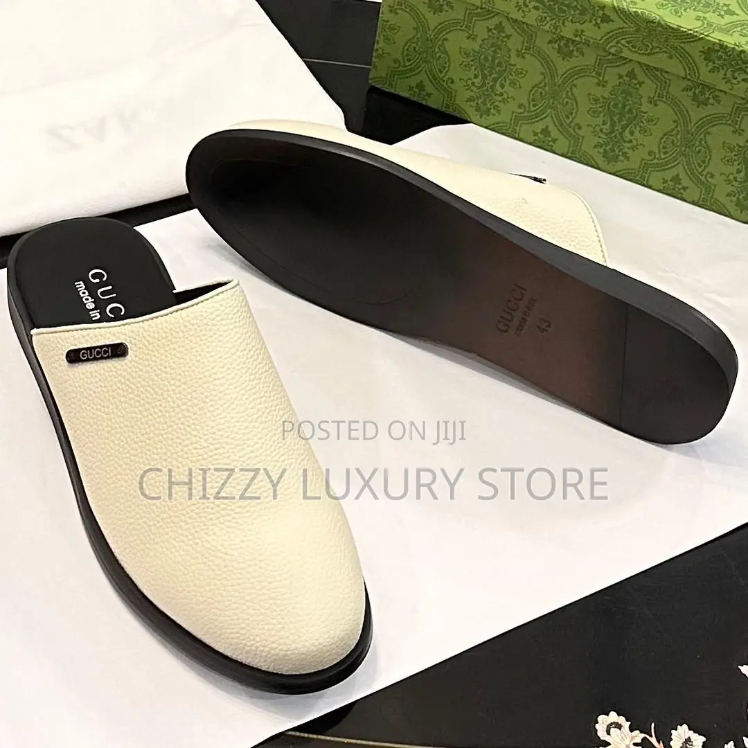 Gucci Quality Luxury Men Genuine Leather Pams