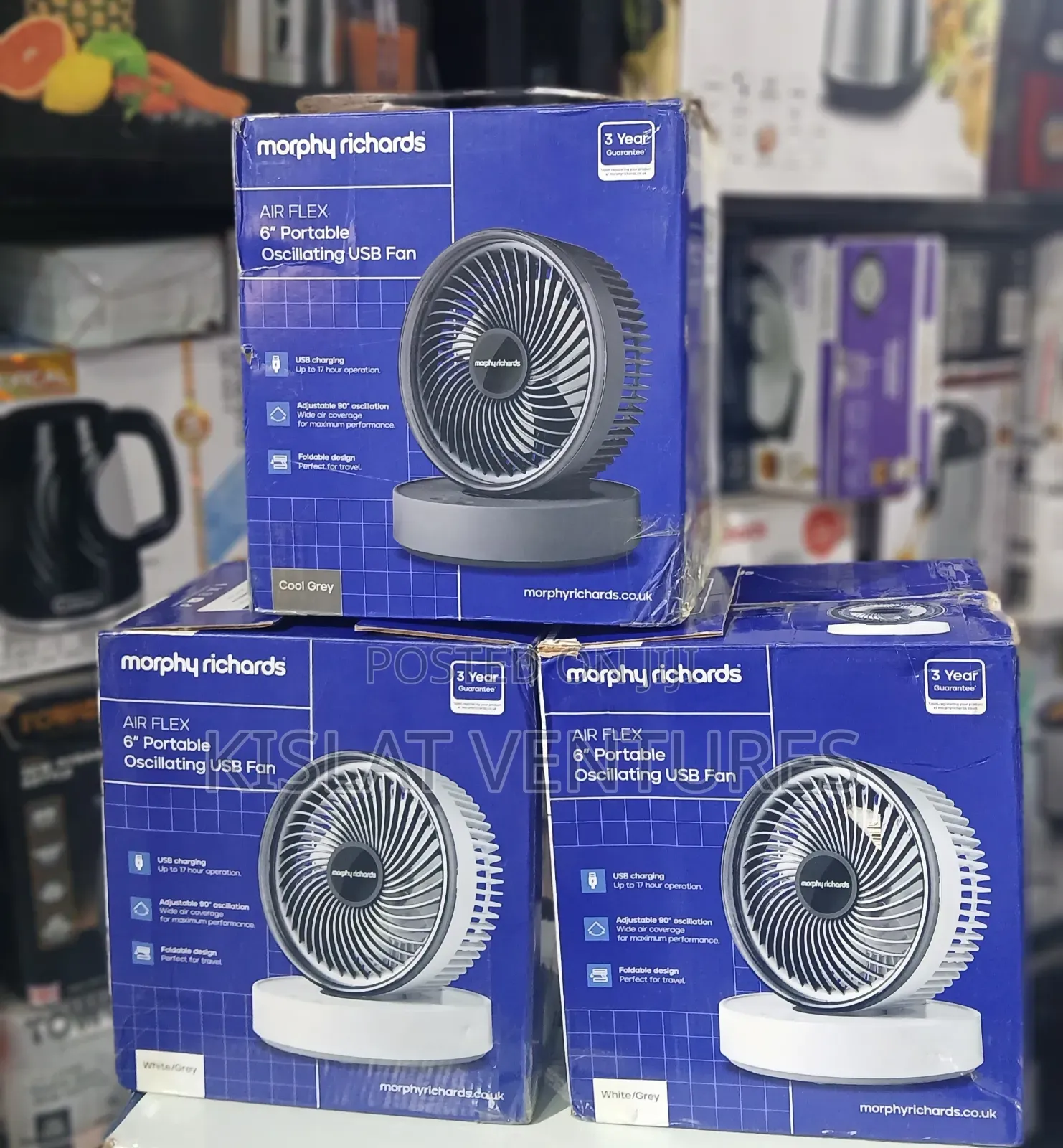 Morphy Richards 6" Air Flex Mini Rechargable Fan