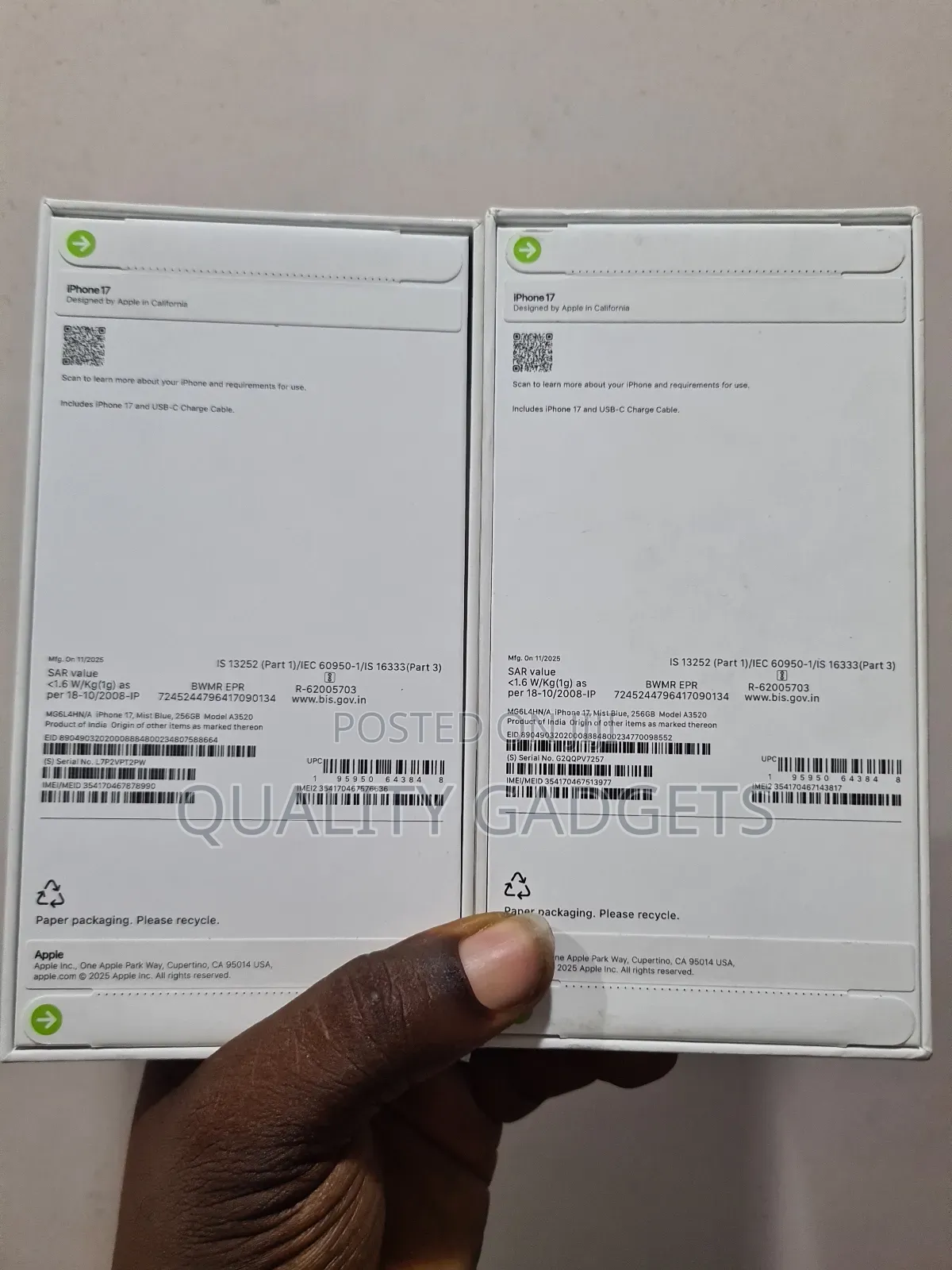New Apple iPhone 17 256 GB Blue