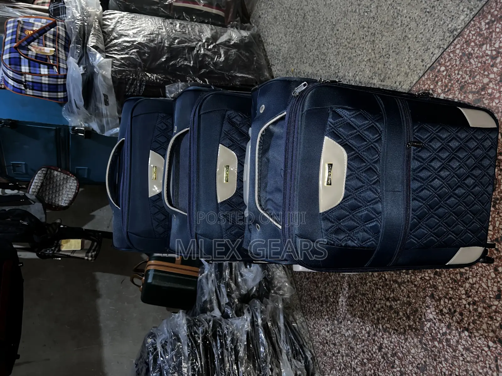 Set of 3 Paded Trolly Box
