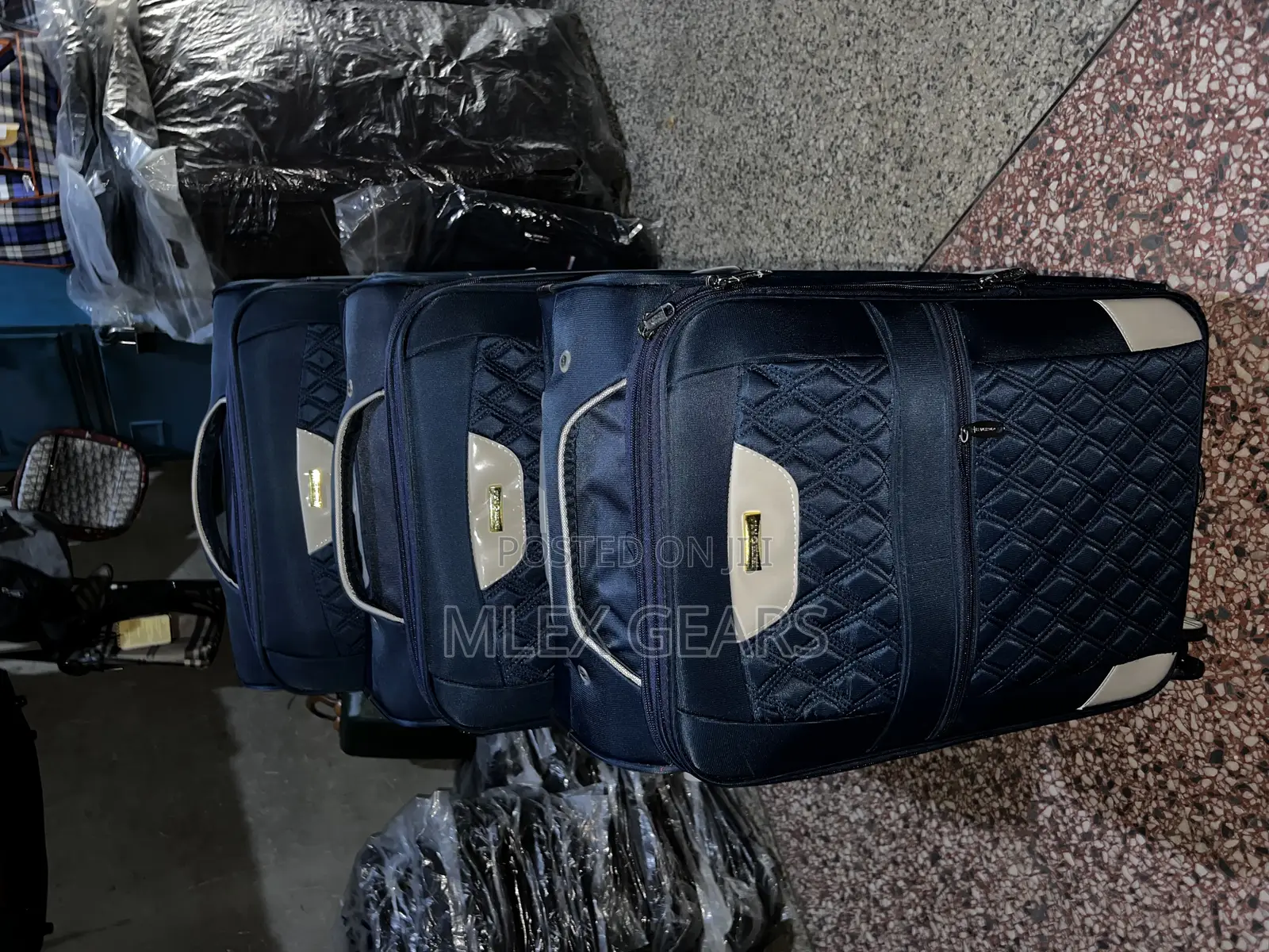 Set of 3 Paded Trolly Box