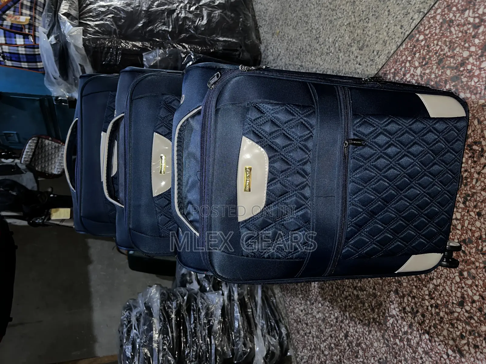 Set of 3 Paded Trolly Box