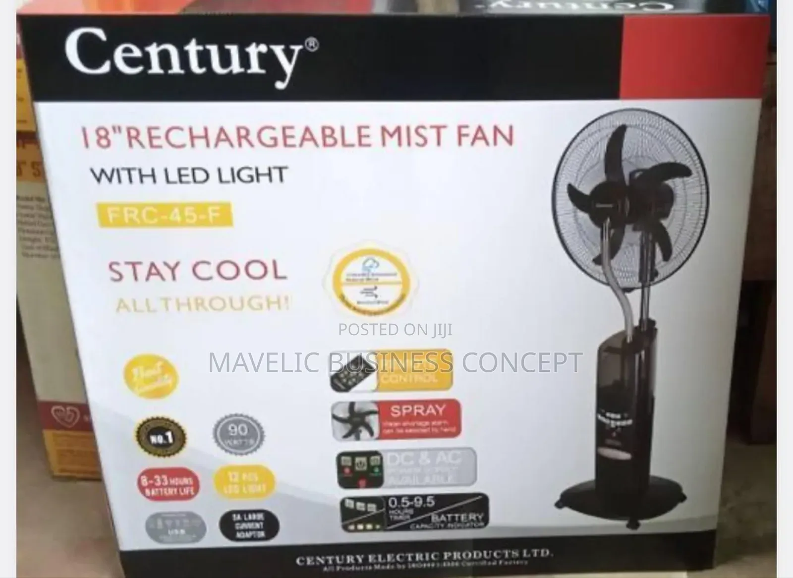 Century Rechargeable Mist Fan