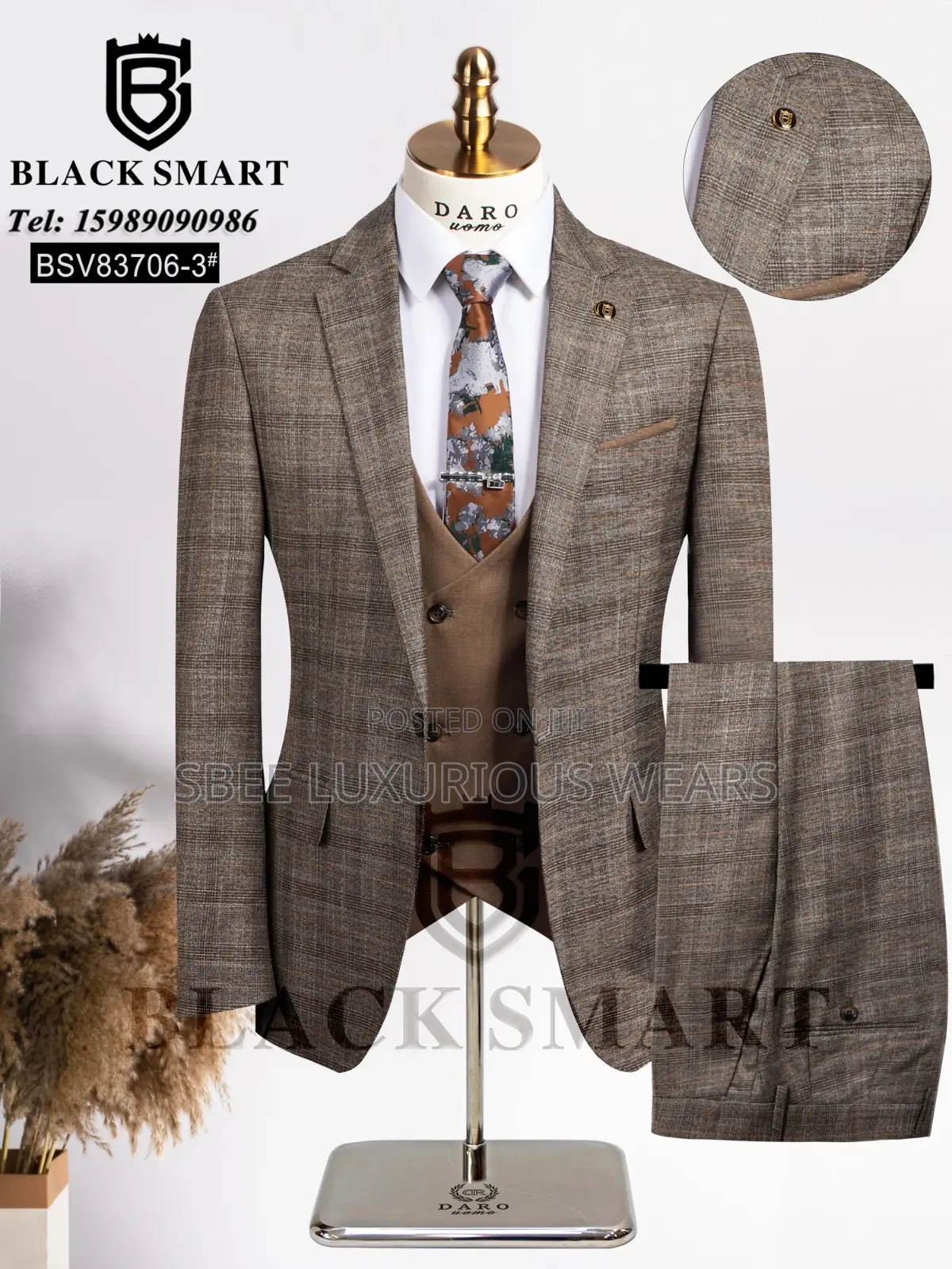 Classic Real Men’S Checkers Suits
