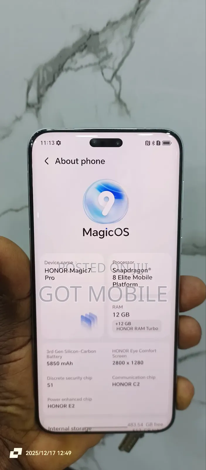 Honor Magic7 Pro 512 GB Silver