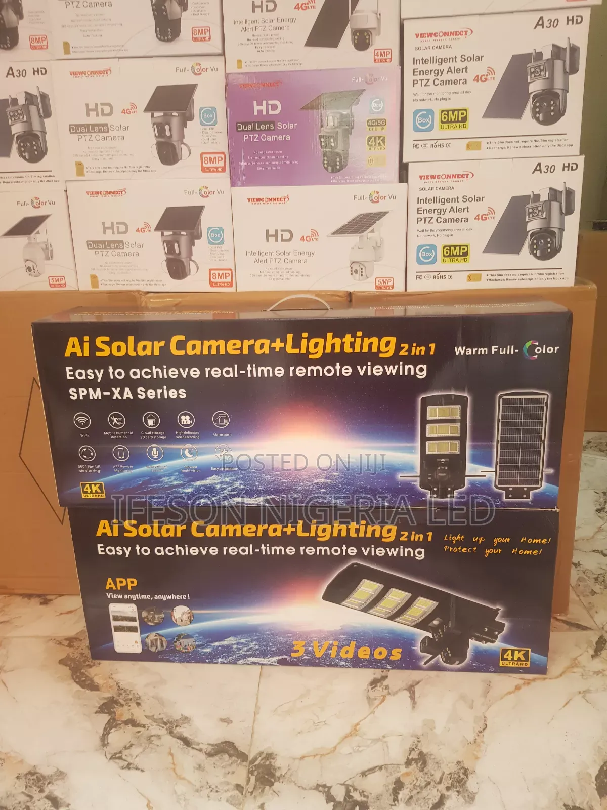 Solar Street Light Camera 3lens 3view