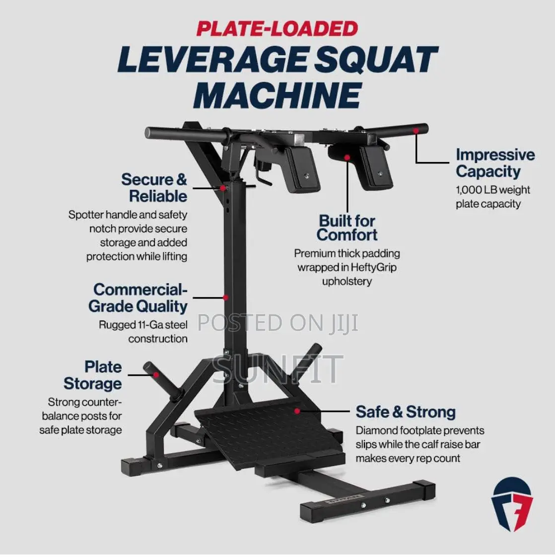Semi-commercial Calf Raise + Hack Squat Leverage Machine
