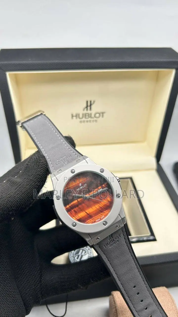 Sky Styled Quality Hublot Wristwatch Leather Watch