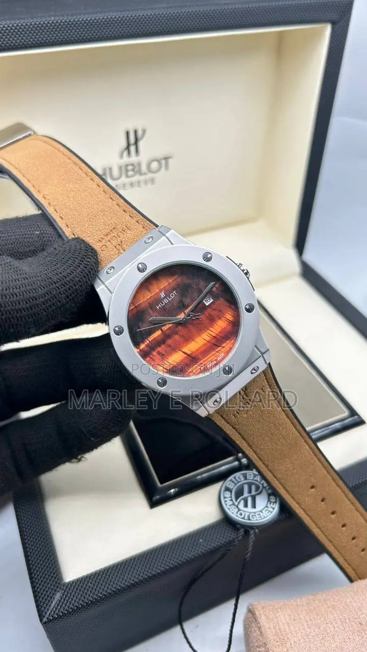 Sky Styled Quality Hublot Wristwatch Leather Watch