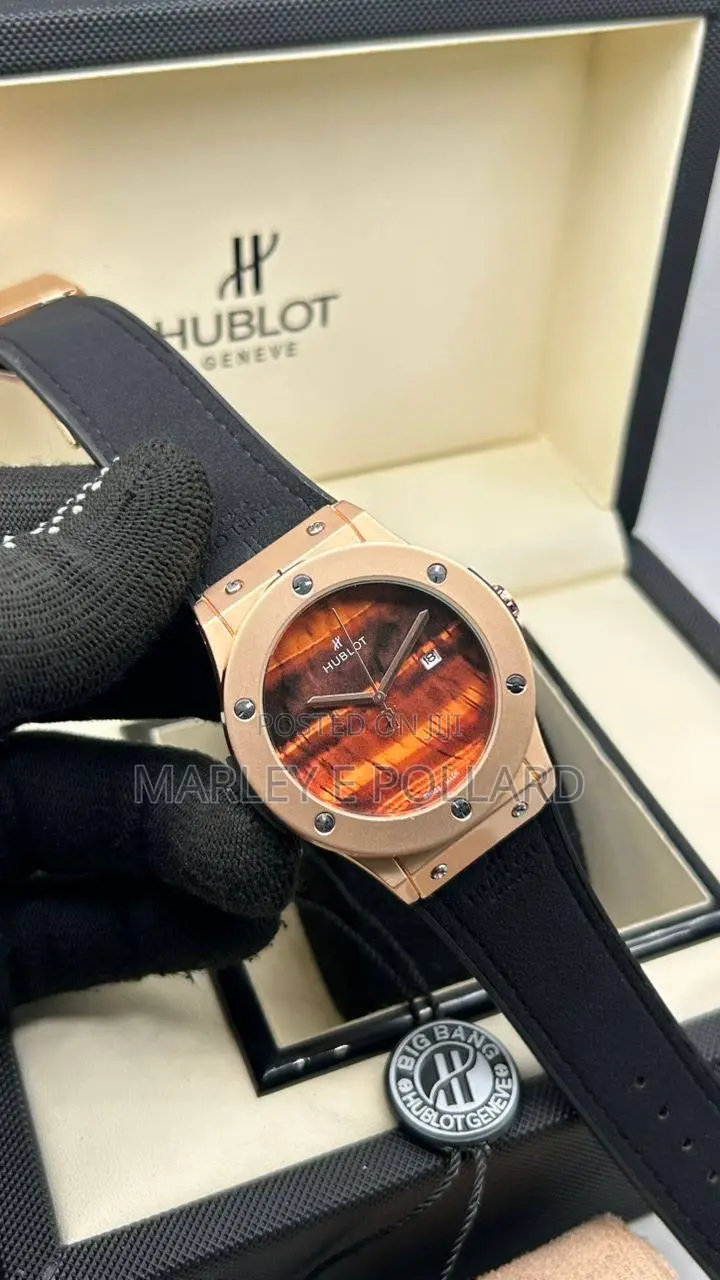 Sky Styled Quality Hublot Wristwatch Leather Watch