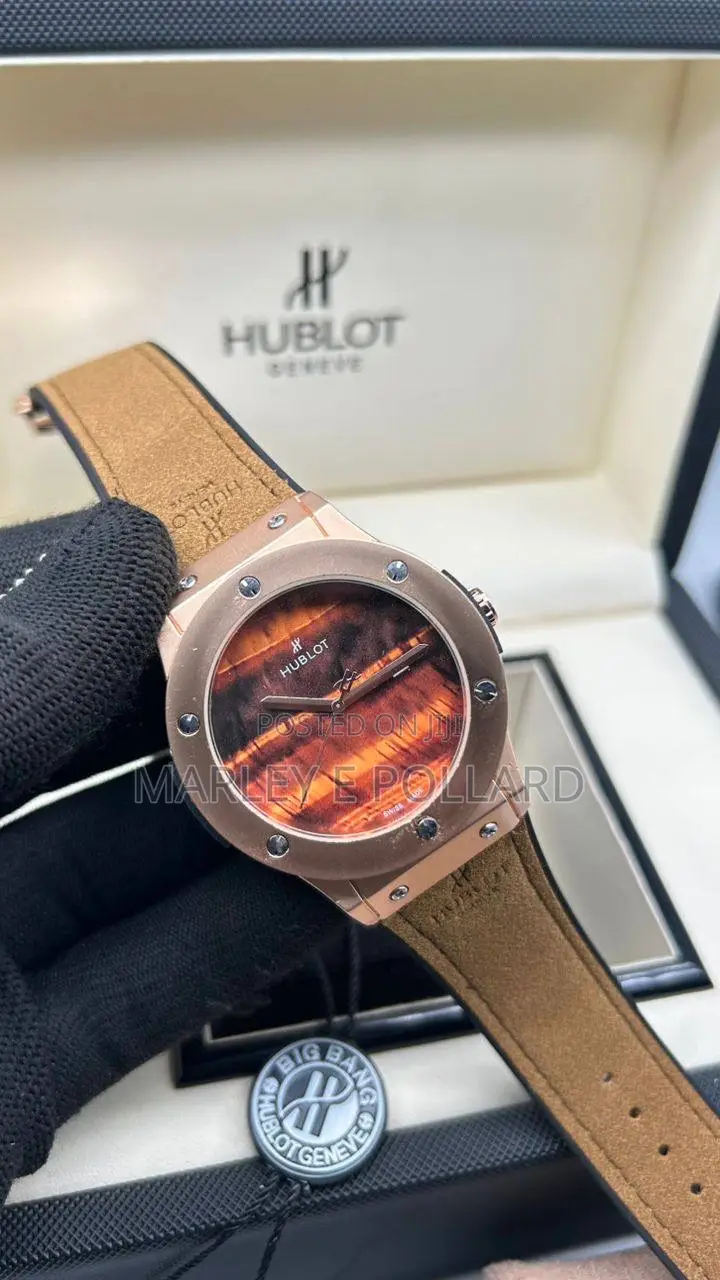 Sky Styled Quality Hublot Wristwatch Leather Watch