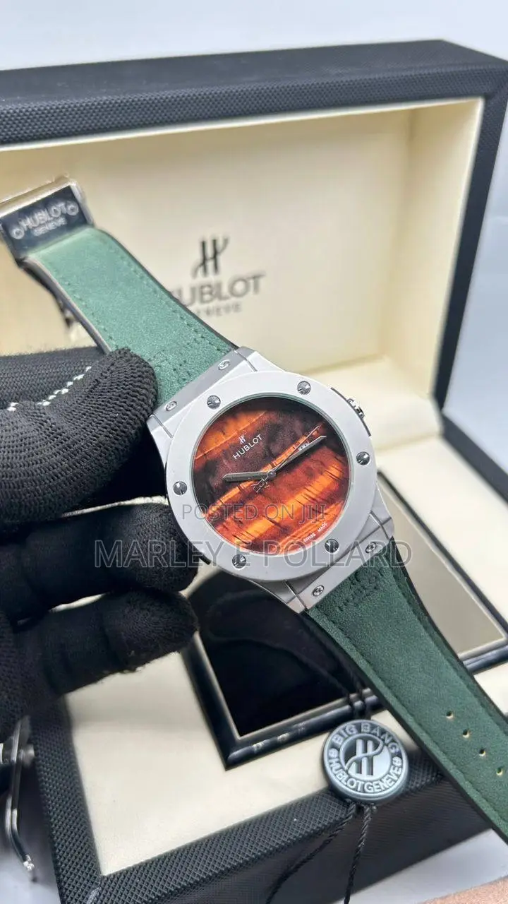 Sky Styled Quality Hublot Wristwatch Leather Watch