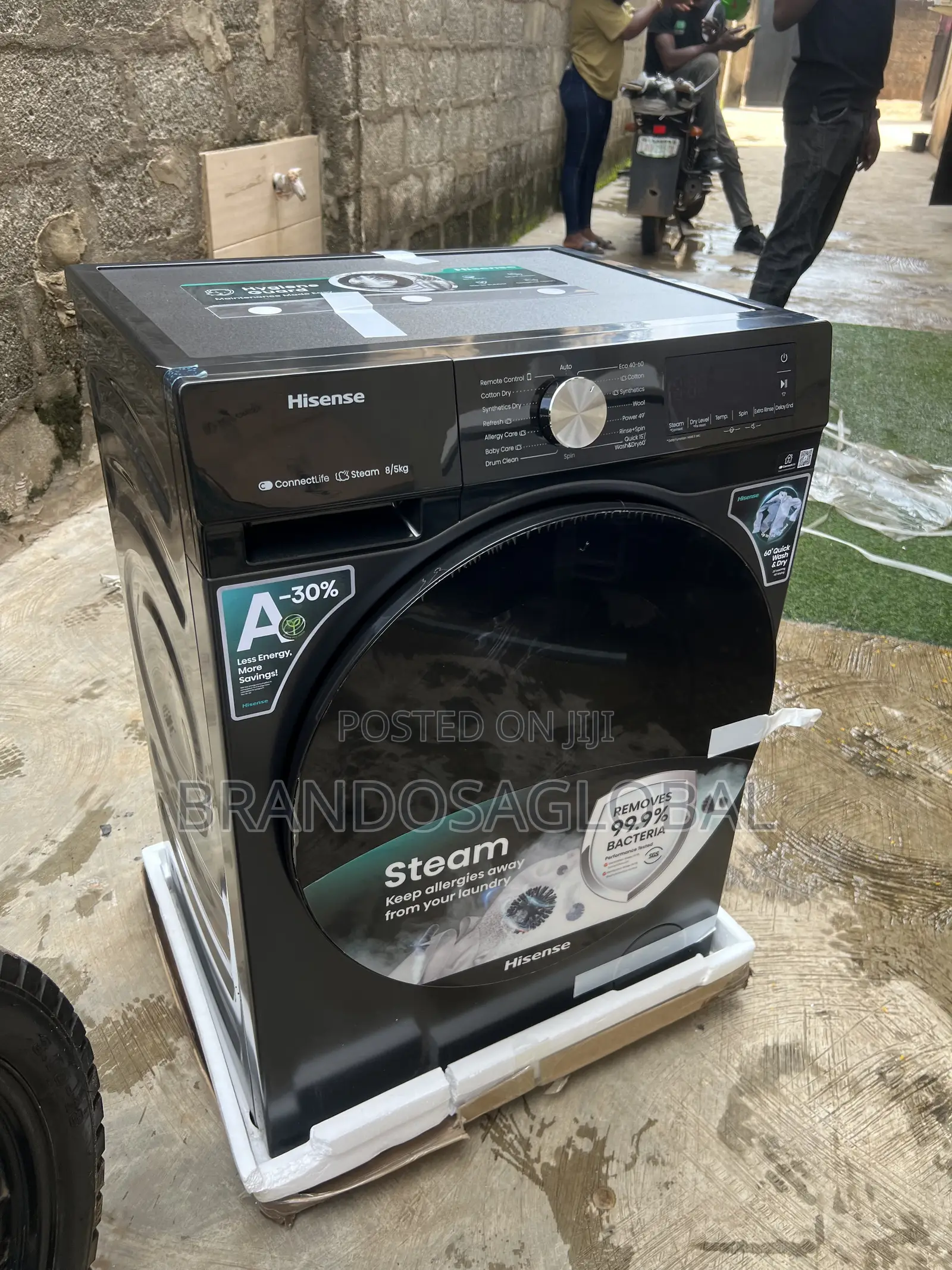 Hisense Automatic Wash and Dry Machine 8kg 5kg Wd3s8043bt