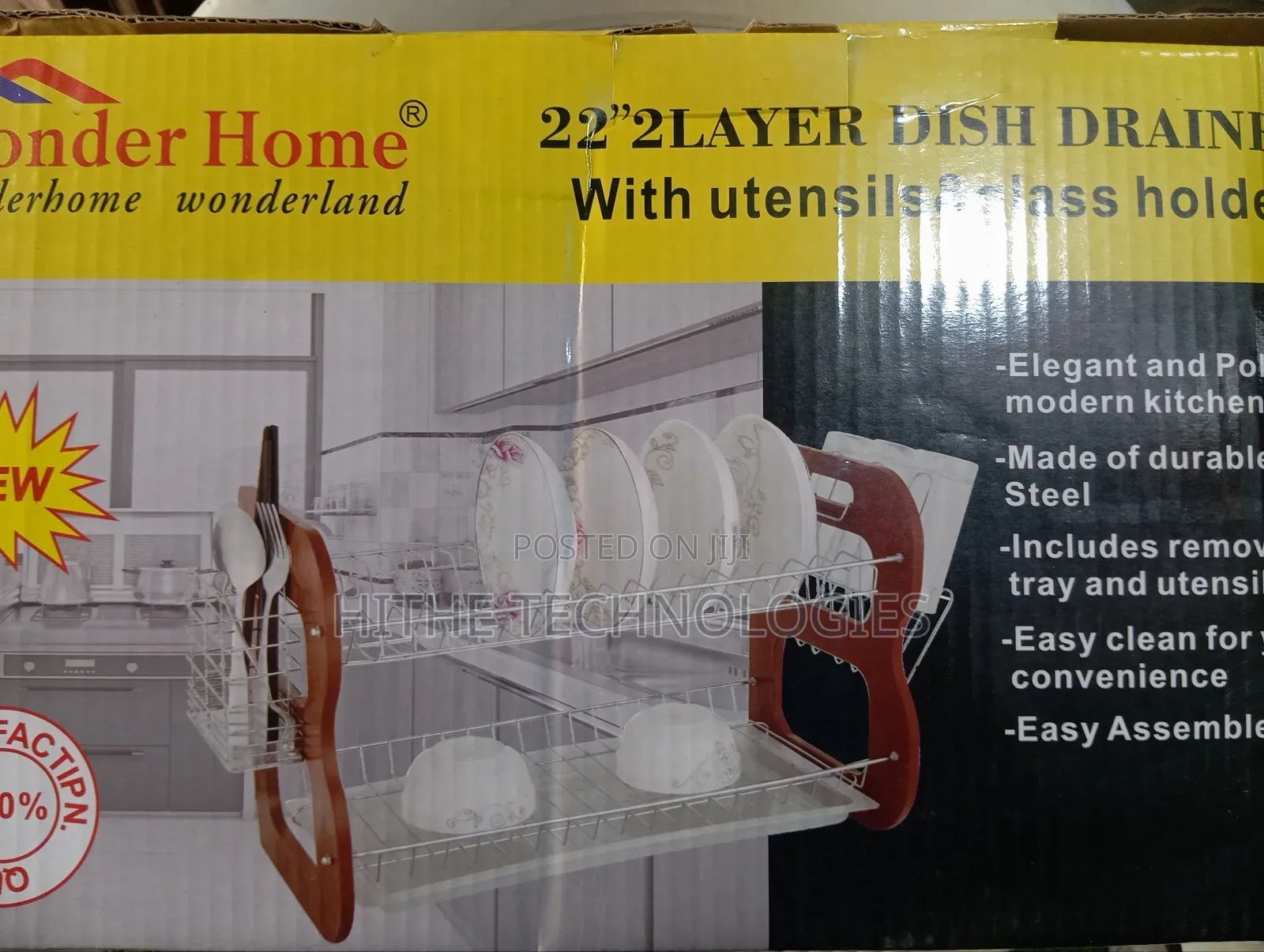 22inches Double Layer Plate Rack or Dish Drainer