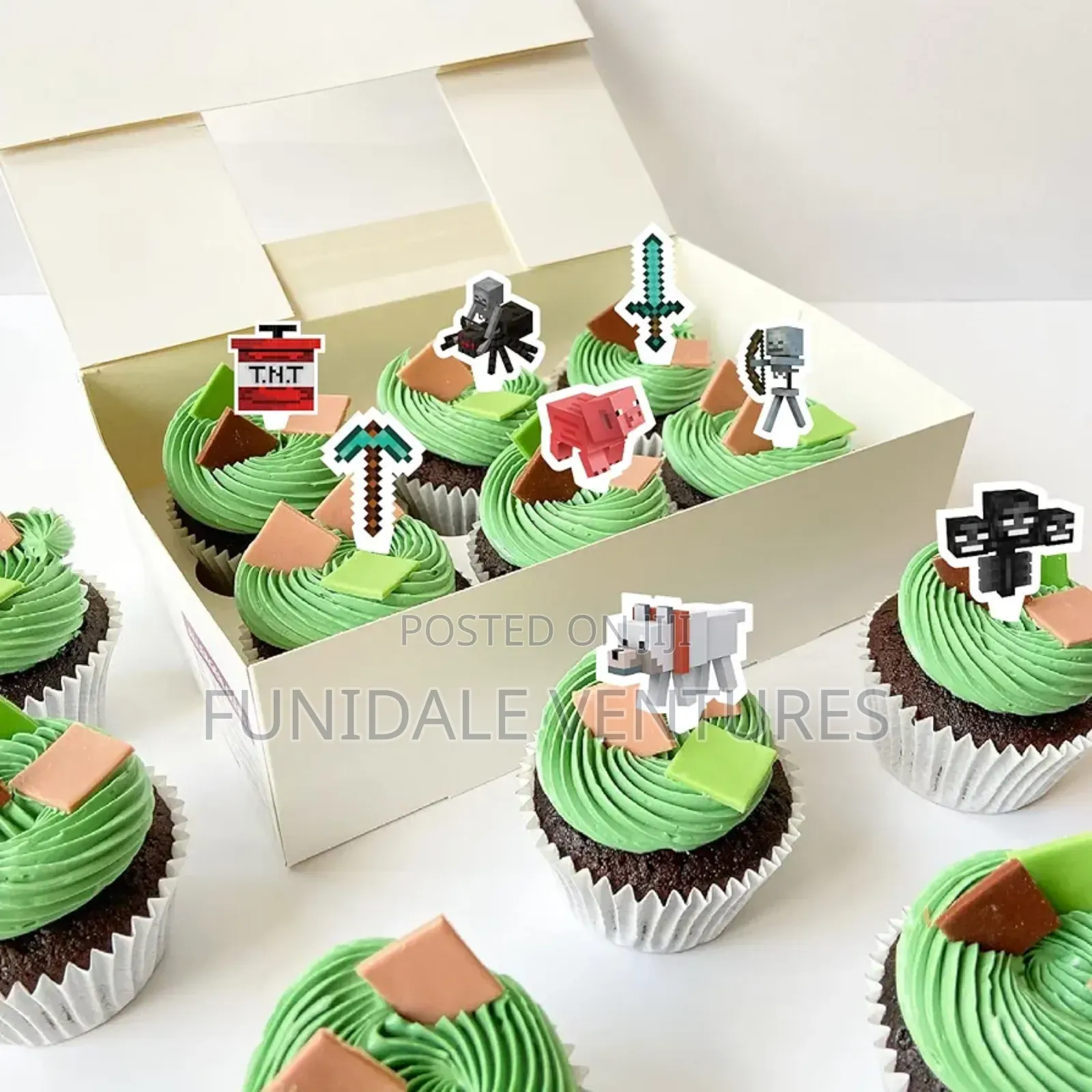 49pcs Pixel Video Gaming Cake and Cupcake Toppers