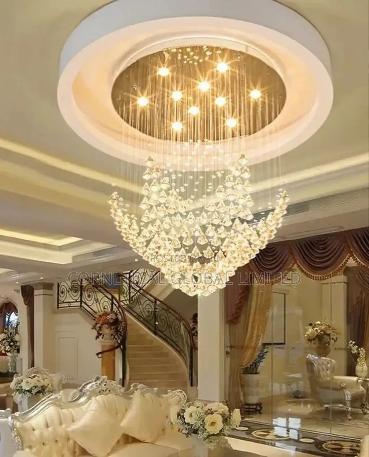 Modern Stylish Luxury Onion Shape Chandelier Light