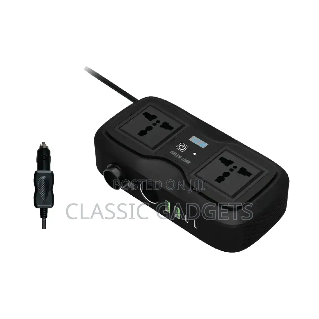 Green Lion Gc-233 Power Inverter With 2 Typ-C Ports and 2 Usb Ports