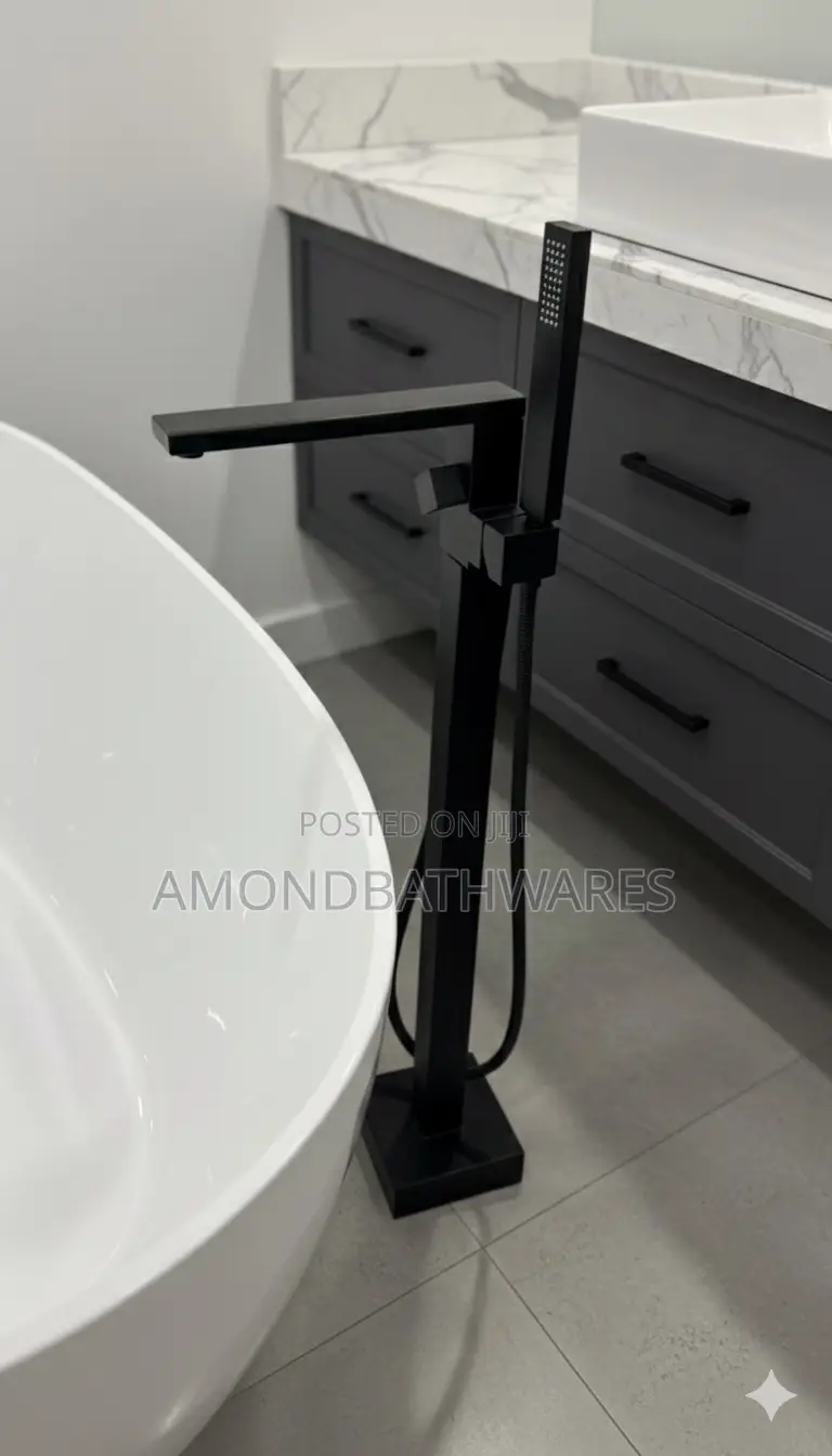 Matt Black Free Standing Bath Faucet