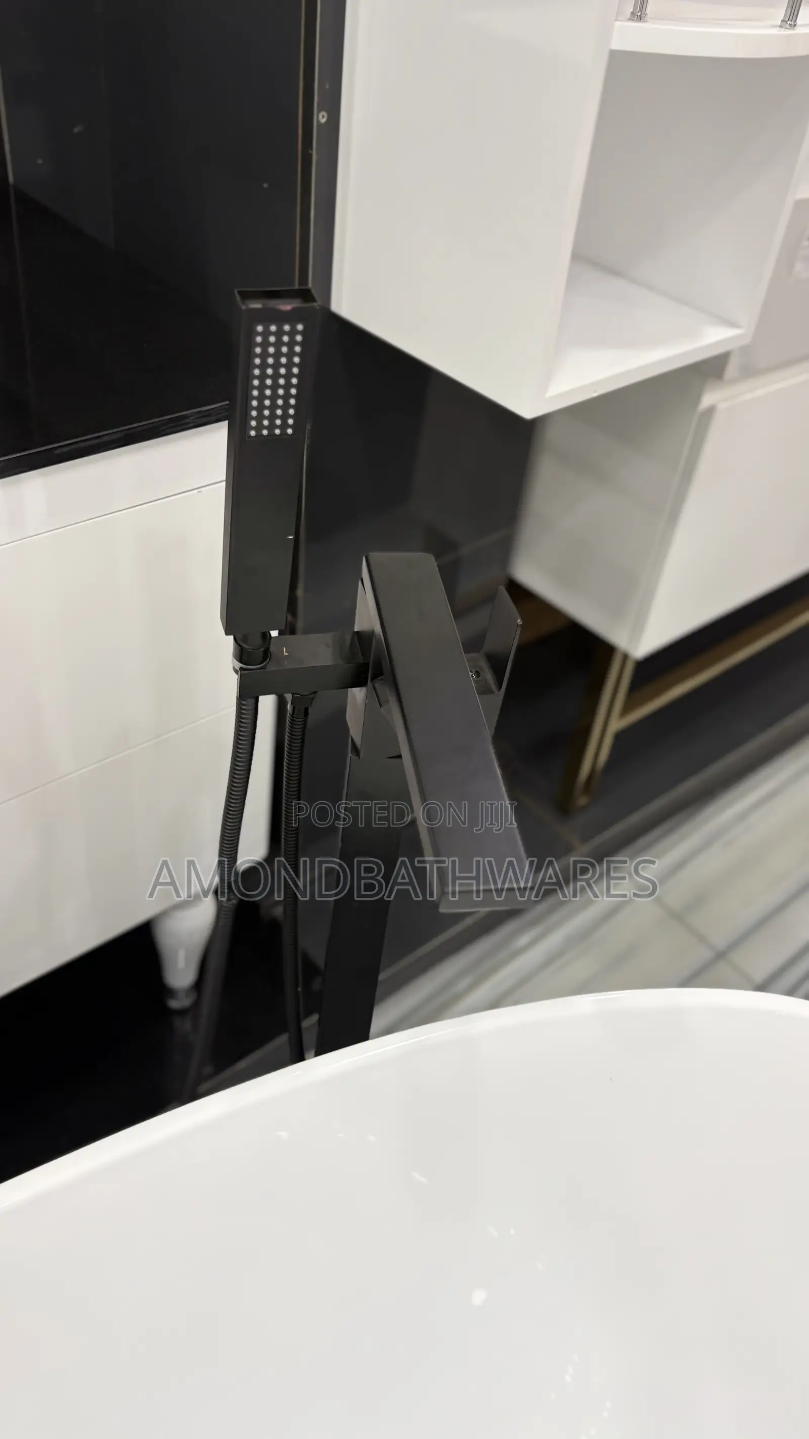 Matt Black Free Standing Bath Faucet