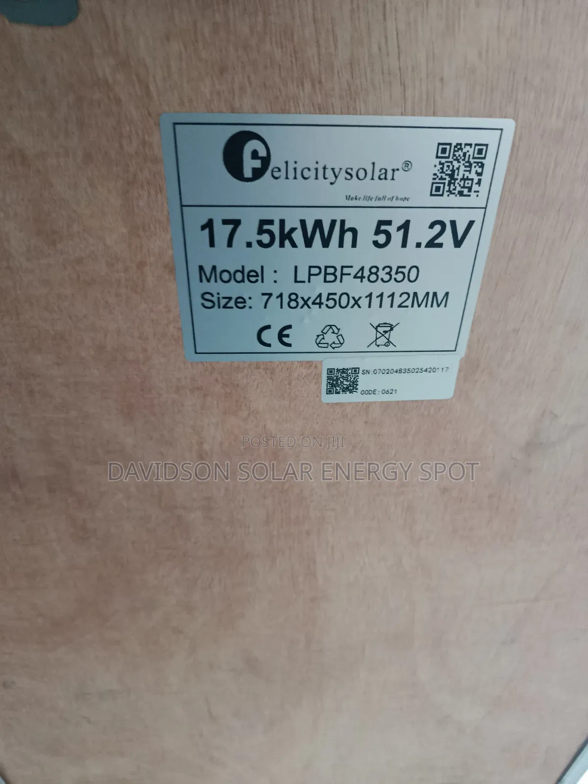 17.5kwh Felicity Lithium Ion Battery