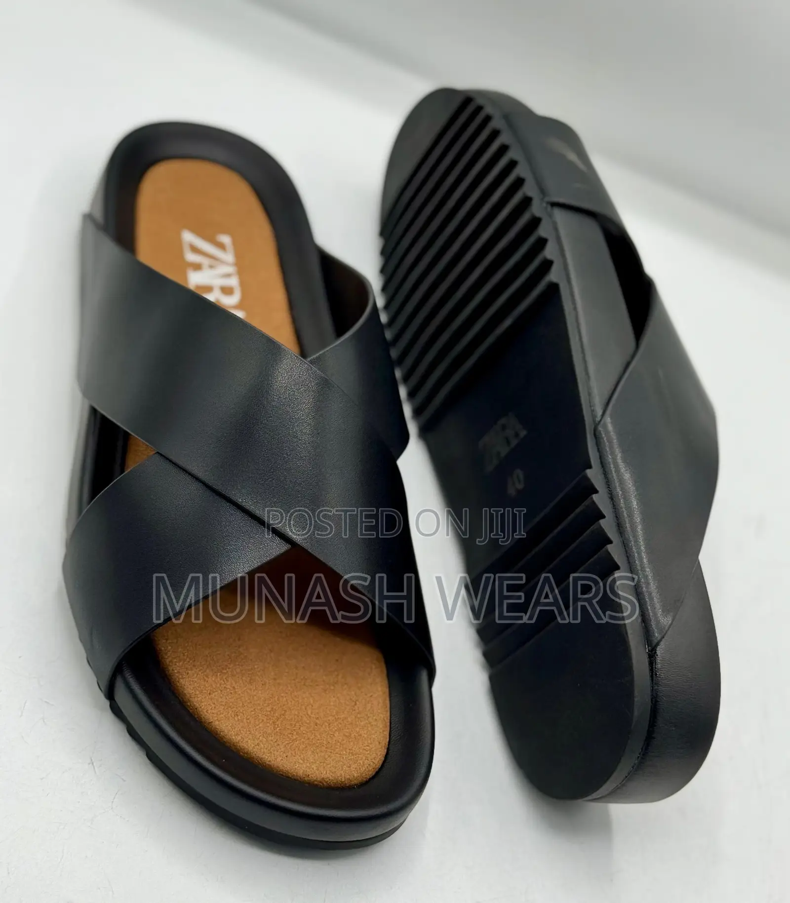 Original Leather Quality Slipers For Men 40-46