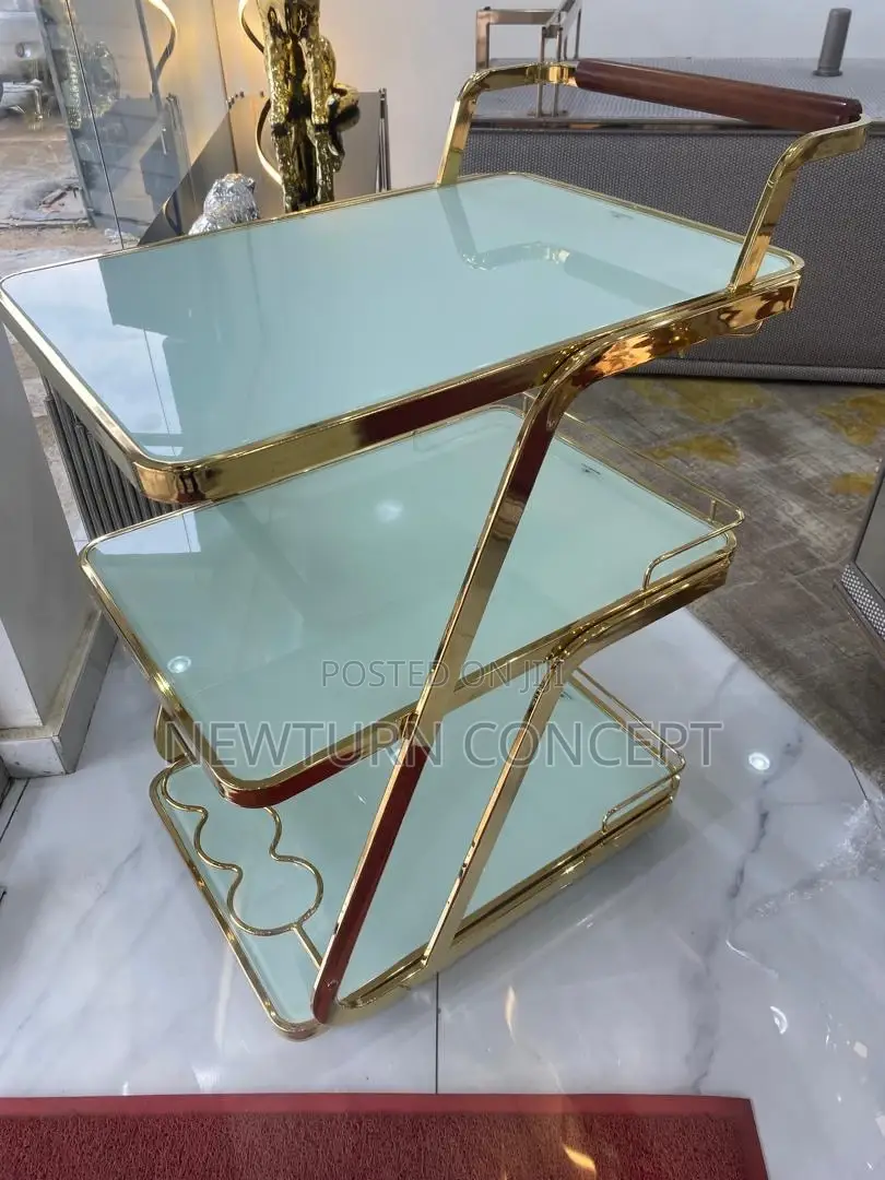 Gold and Glass Mobile Trolly