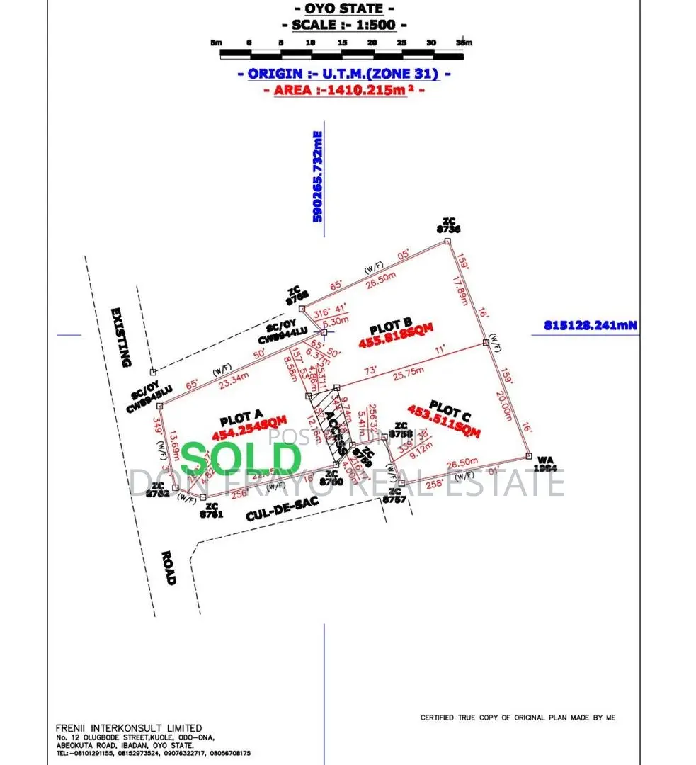 Residential Land For Sale At Alexander Axis Off Apata Kuola Road Ib