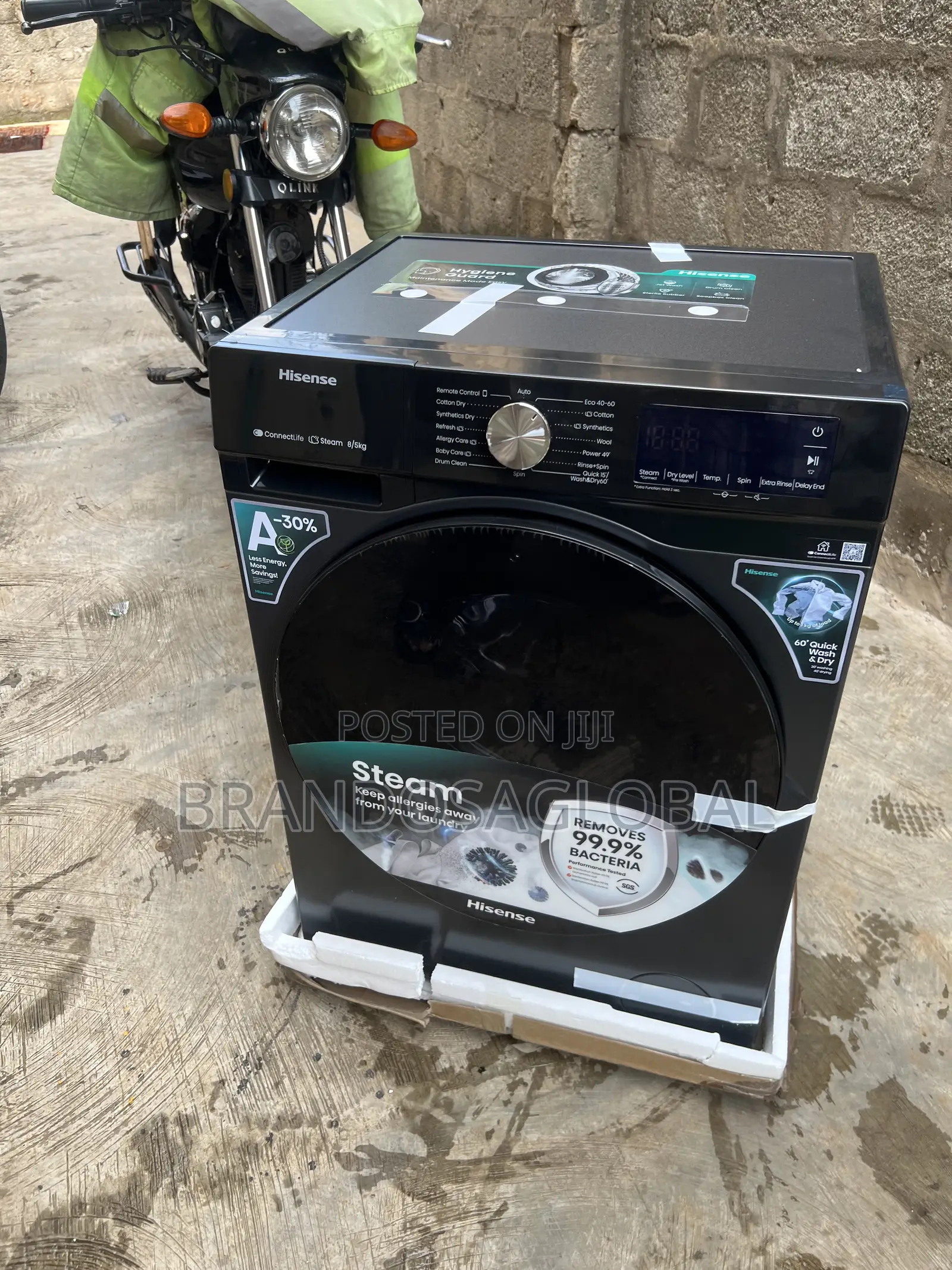 Modern Hisense Front Load Washer Dryer 8kg 5kg Wd3s8043bt