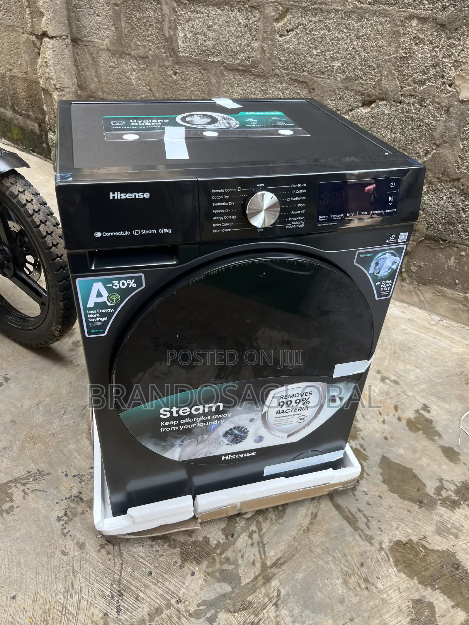 Hisense 8kg Wash 5kg Dry Front Load Laundry Machine Wd3s8043bt