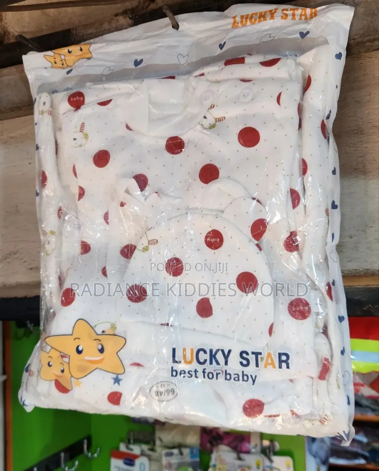 Lucky Star Baby Cloth Set With Receiving Shawl/Blanket