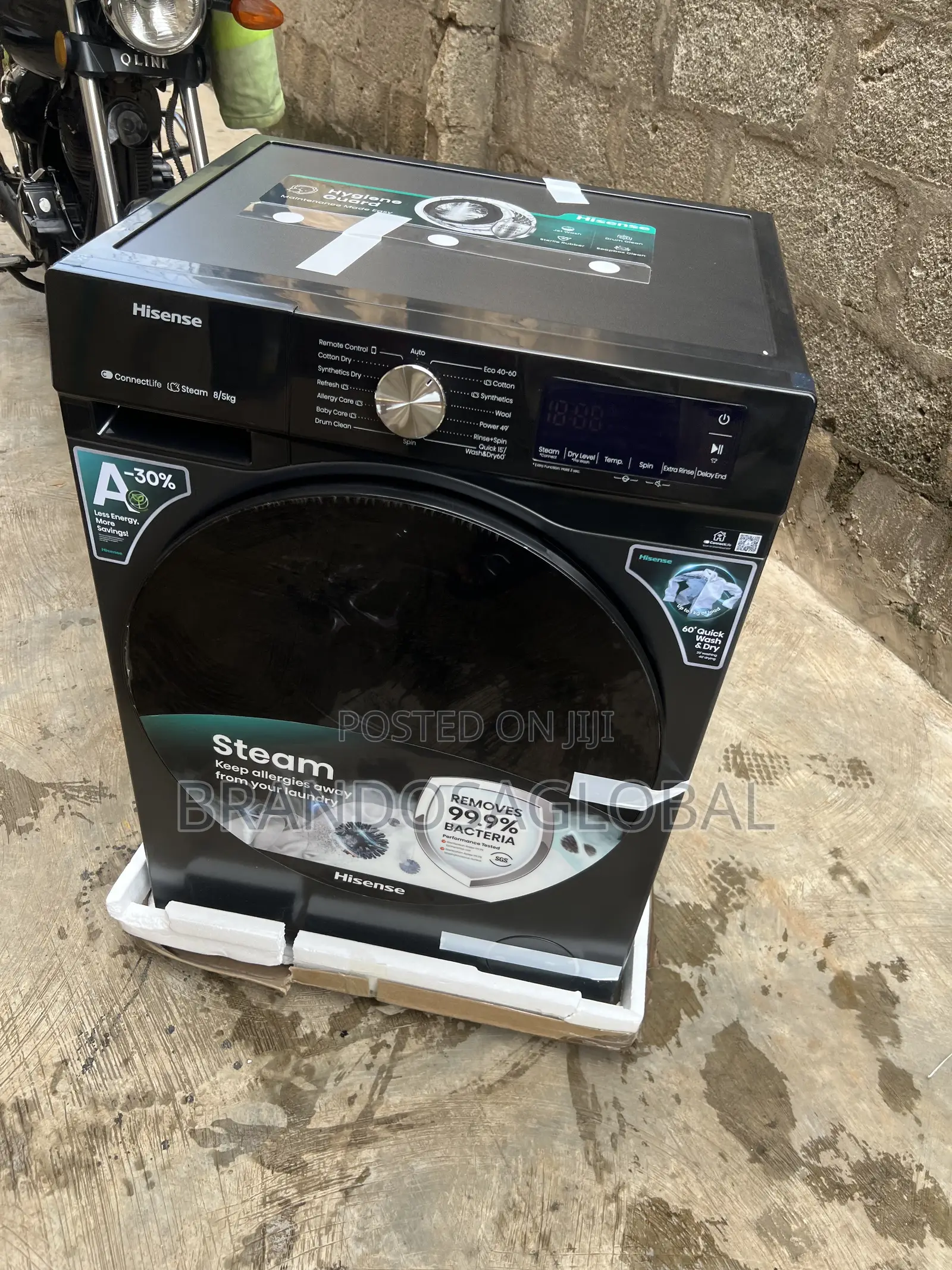Hisense Front Load Automatic Wash and Dry 8/5kg Wd3s8043bt