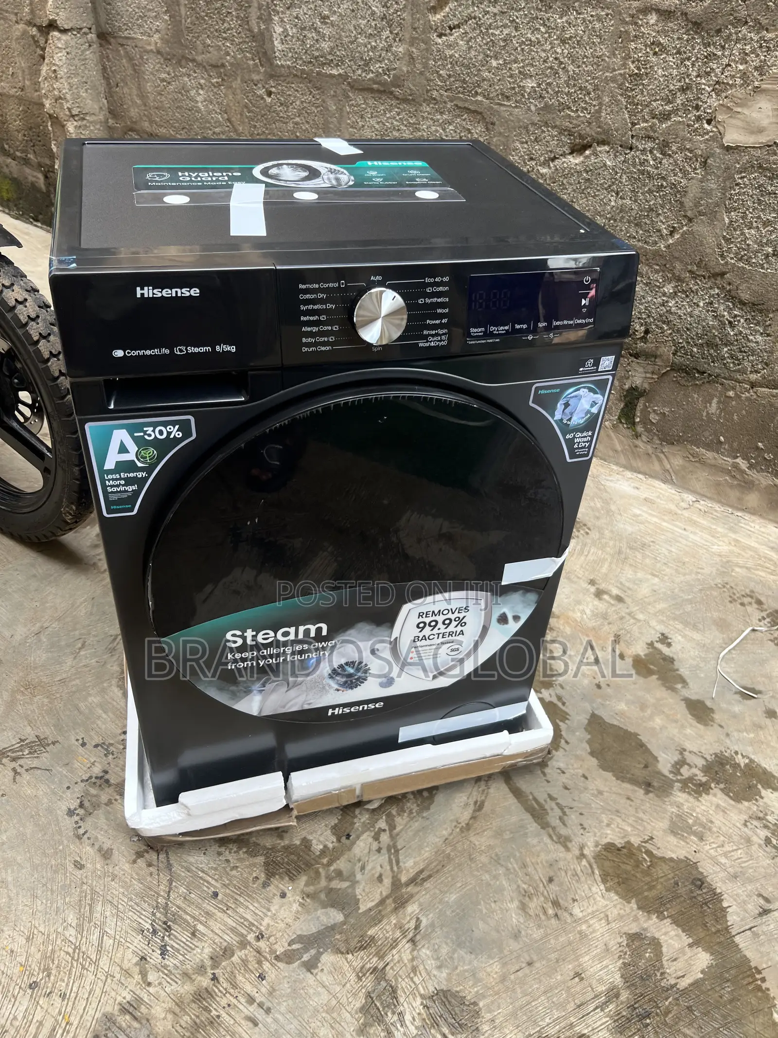 Hisense Inverter Front Load Washer Dryer 8/5kg Wd3s8043bt
