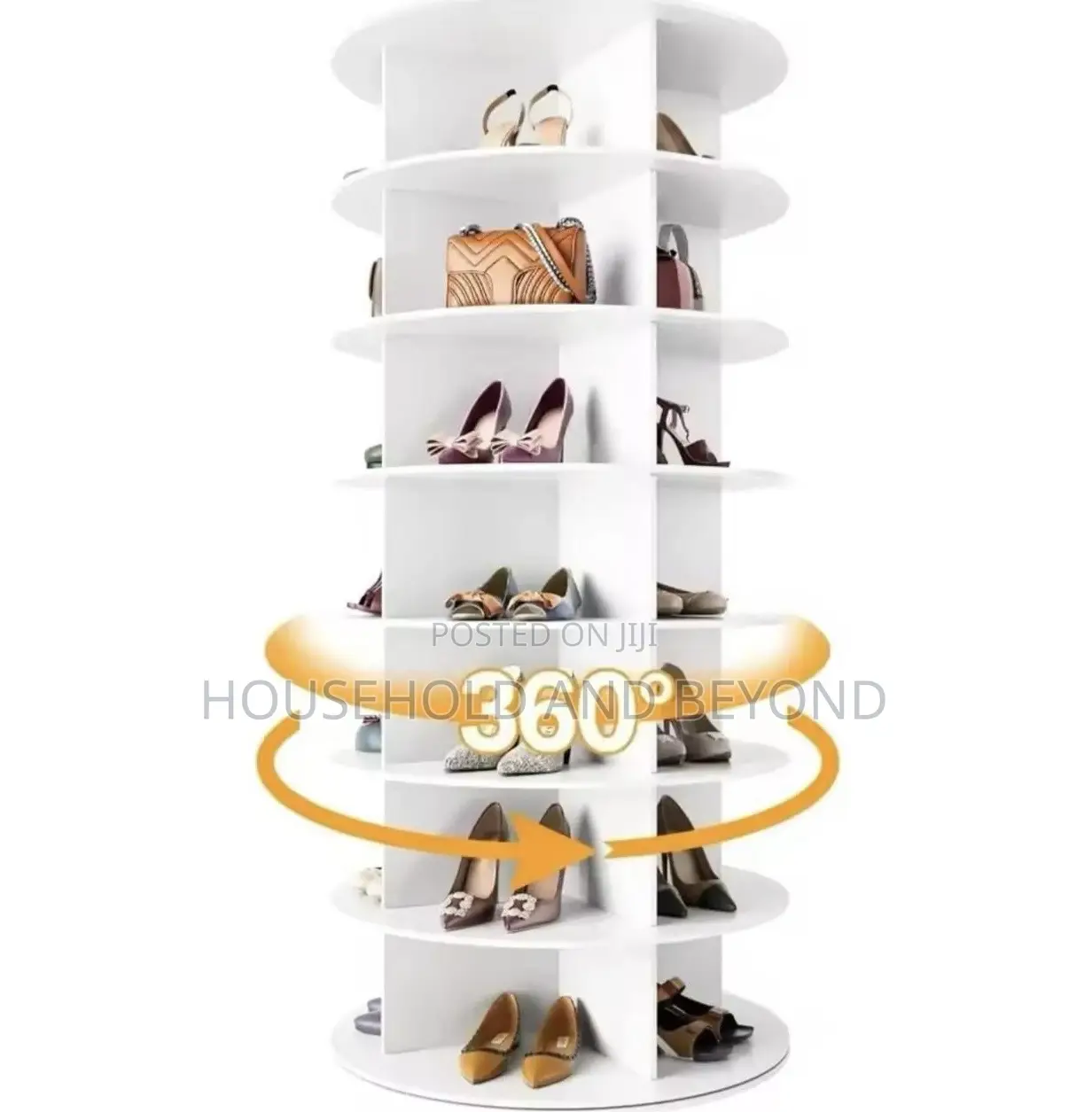 7 Layer Modern 360° Rotating Shoe Rack – Space-Saving Closet Organizer