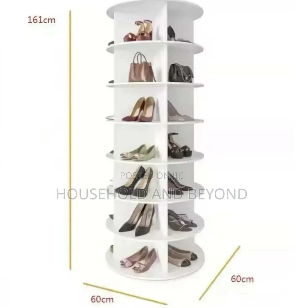 7 Layer Modern 360° Rotating Shoe Rack – Space-Saving Closet Organizer