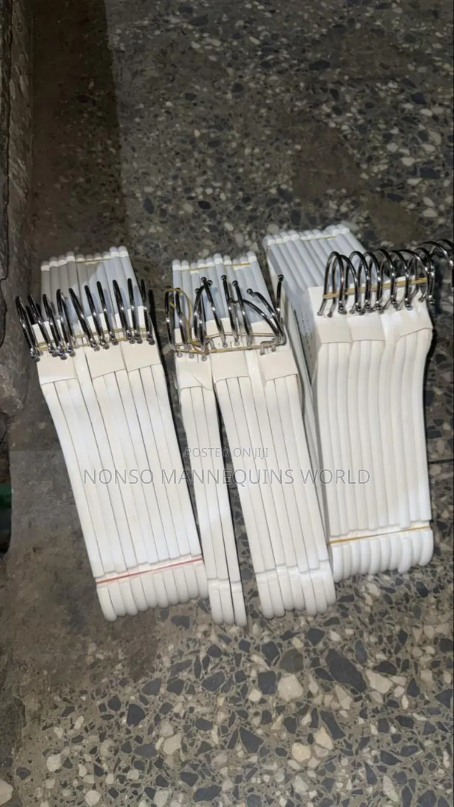 Packs Of White Ceramics Clothes Hangers