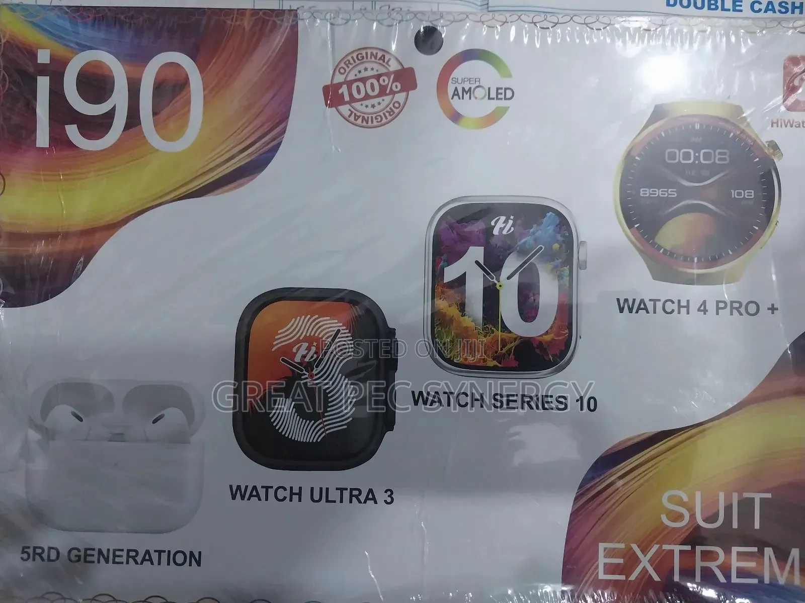 I90 Smart Watch 10 In 1 (3 Smartwatches) And Several Bands