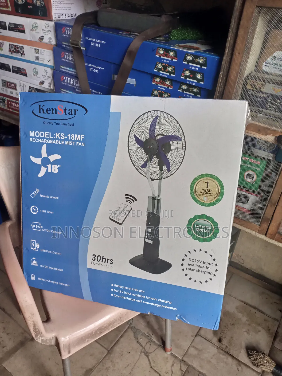 Kenstar 18 Inches Rechargeable Fan