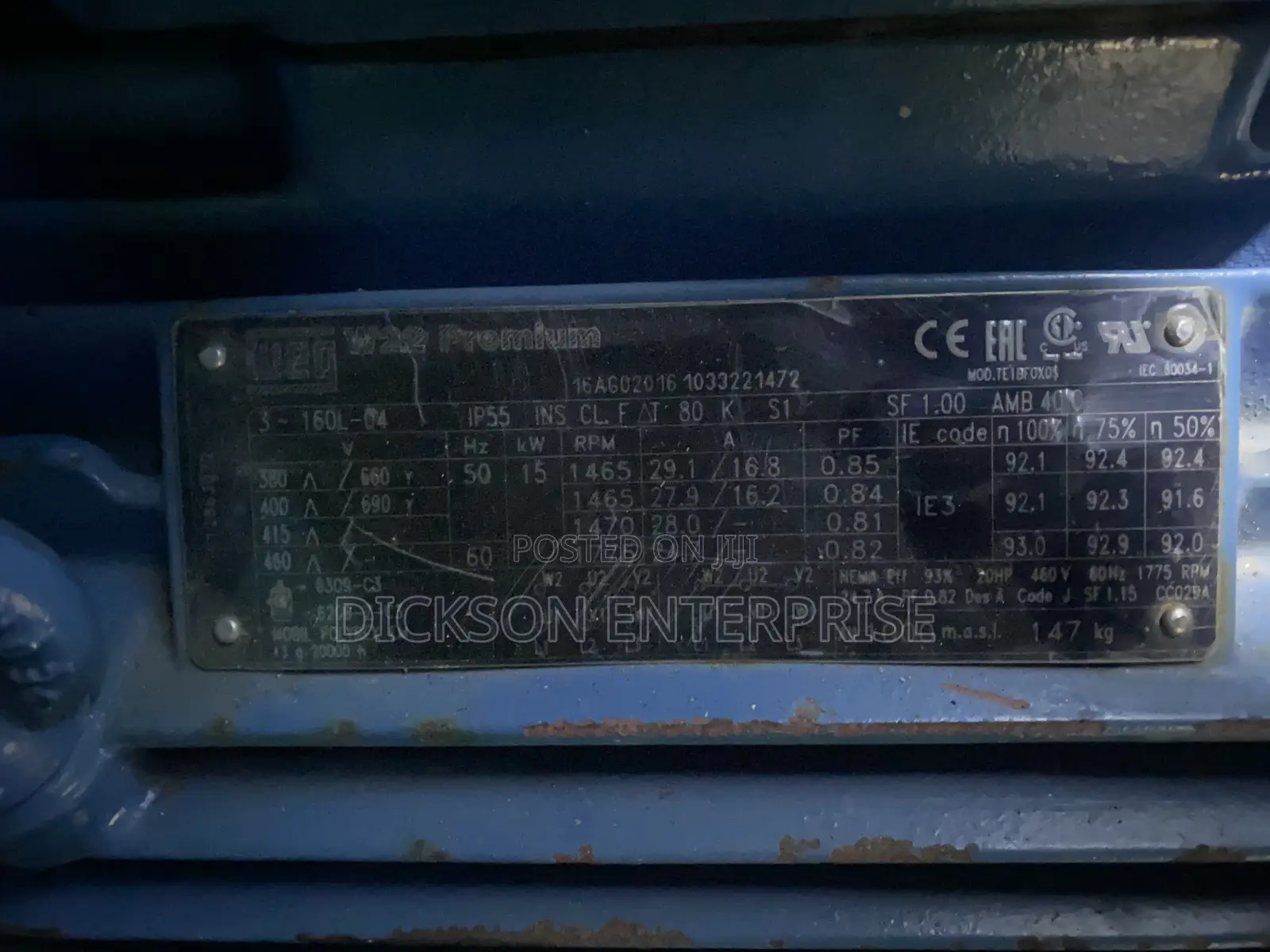 Electric Motor Weg 15kw (20hp) 1465rpm