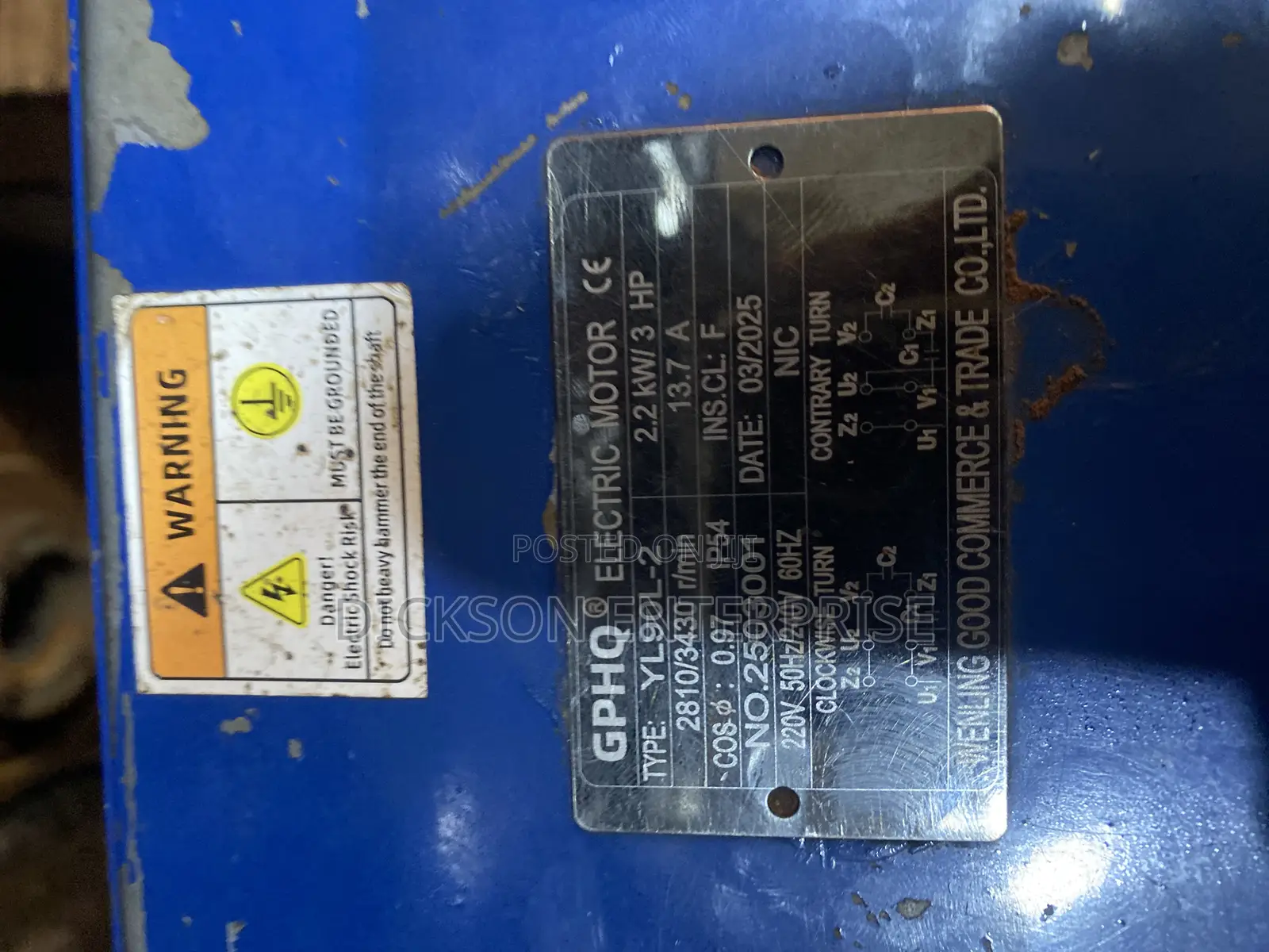 Electric Motor GPHQ 2.2kw (3hp) 3430rpm