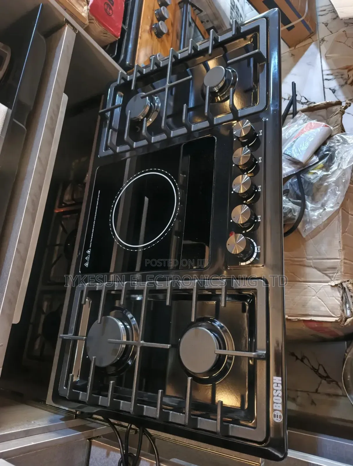 Original Bosch New Design Built-in 4+1 Black Stainless Steel Gas Ele