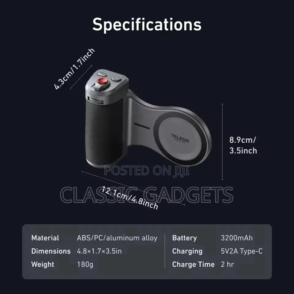 Telesin Magnetic Master Grip Kit For iPhone 17 Pro Max And 17 Pro