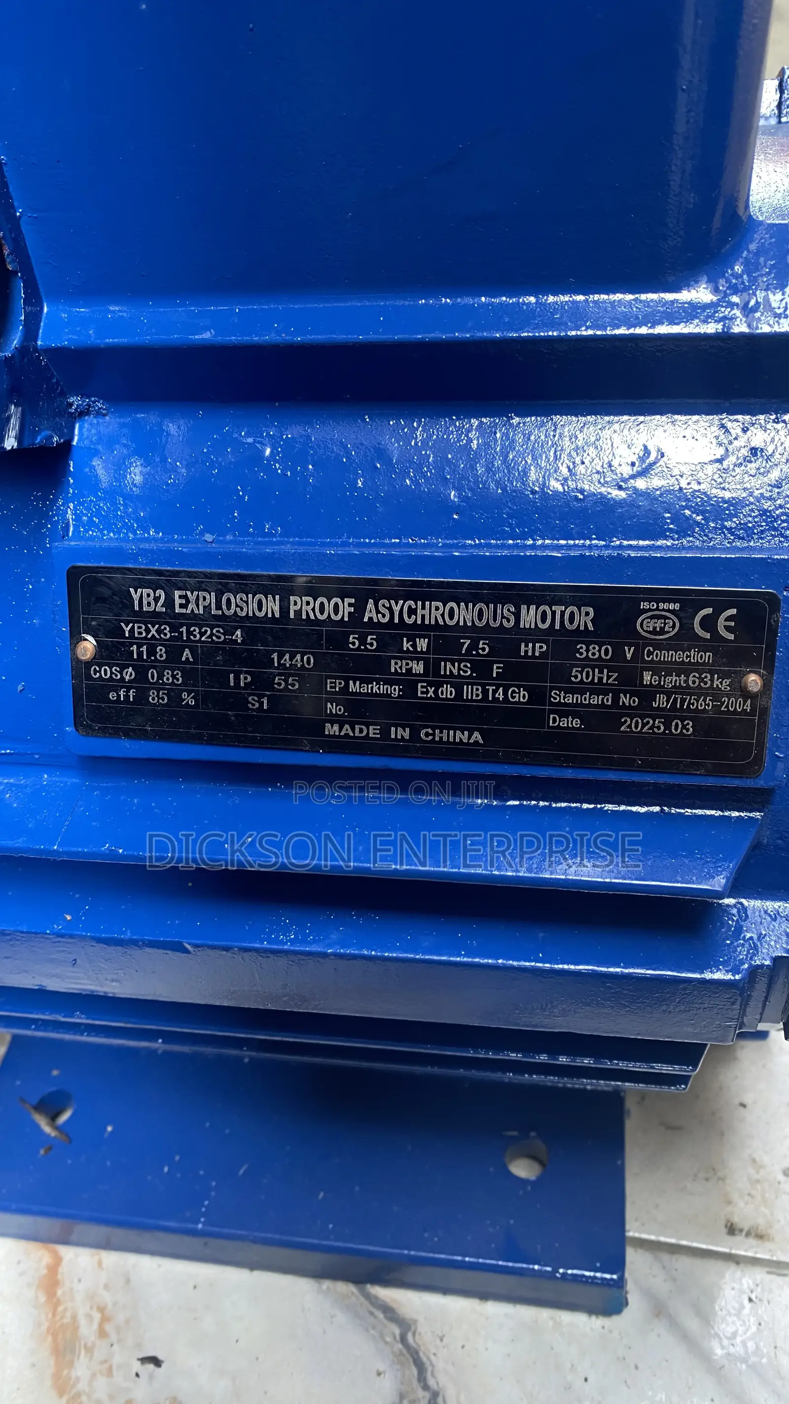 Electric Motor Ex 5.5kw (7hp) 1440rpm
